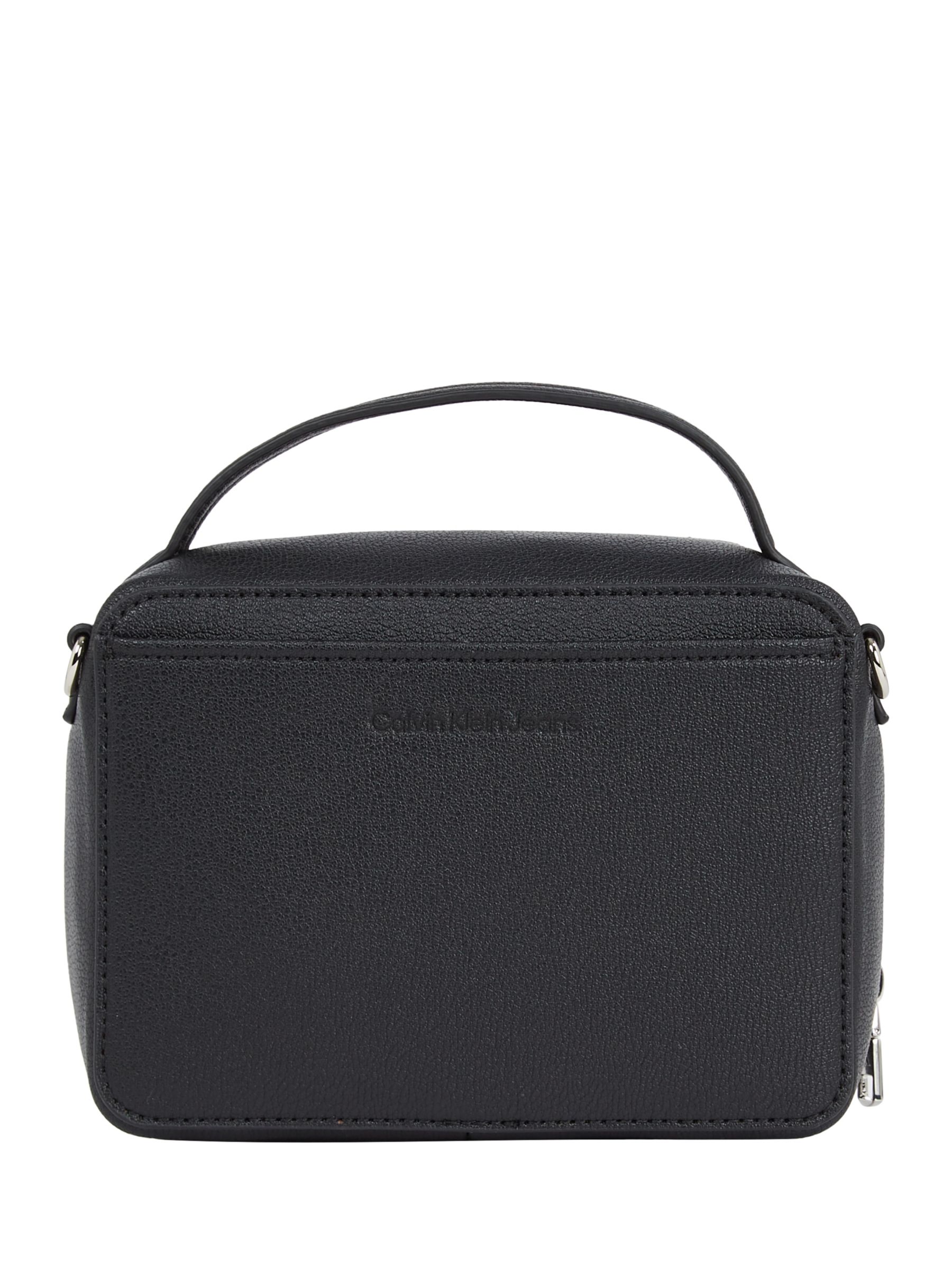 Calvin Klein Minimal Monogram Camera Bag, Black at John Lewis & Partners
