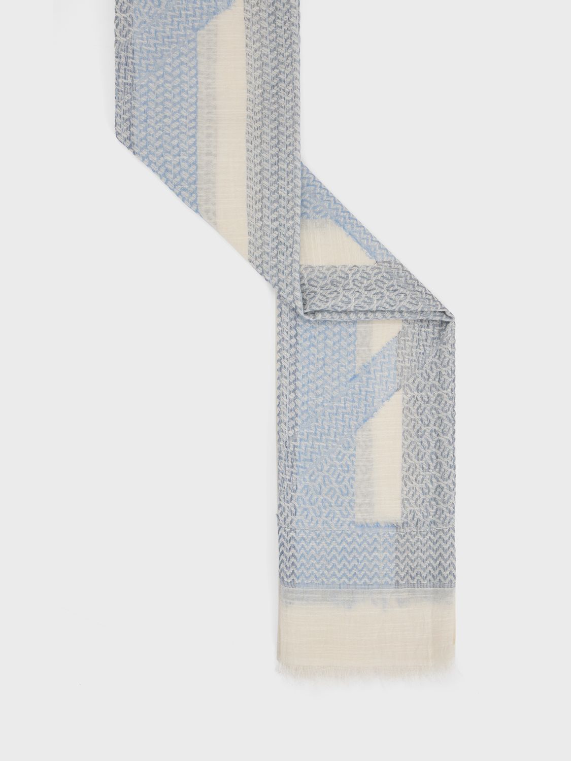 Gerard Darel Pernille Herringbone Weave Scarf, Indigo/Multi, One Size