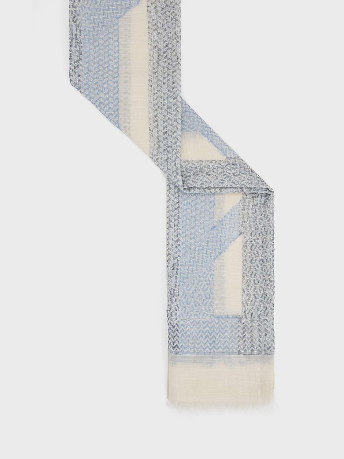 Buy Gerard Darel Pernille Herringbone Weave Scarf, Indigo/Multi Online at johnlewis.com
