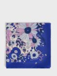 Gerard Darel Paola Floral Print Square Silk Scarf, Blue/Multi