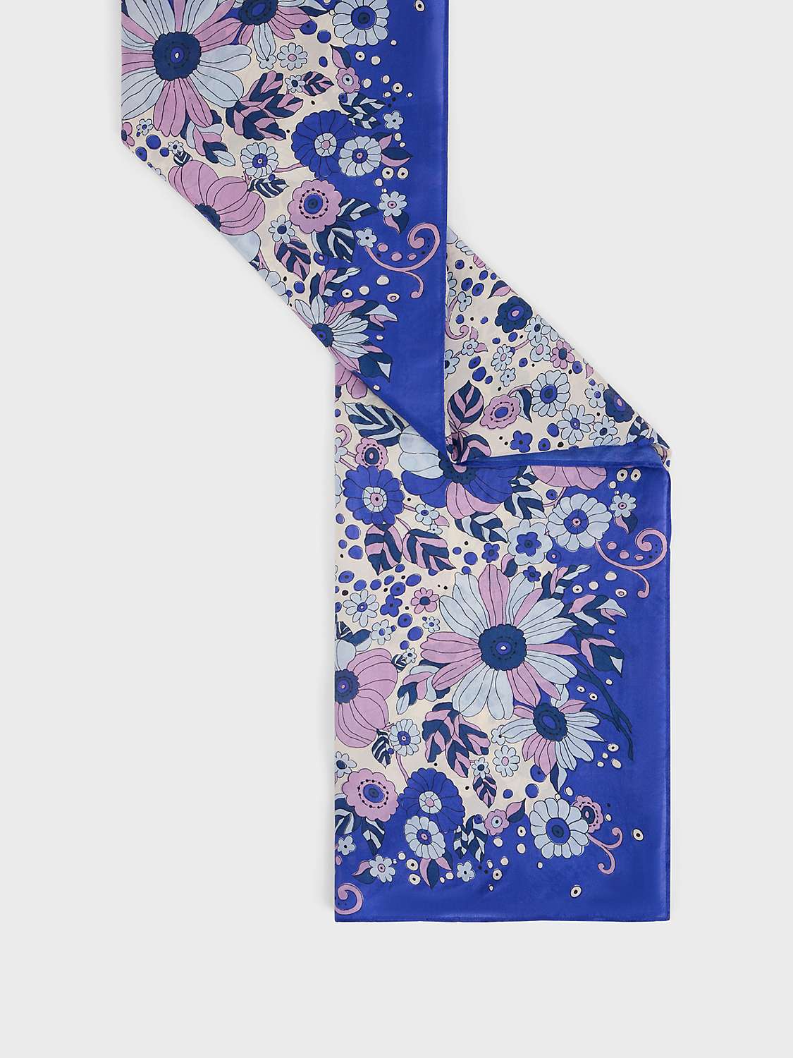 Buy Gerard Darel Paola Floral Print Square Silk Scarf, Blue/Multi Online at johnlewis.com