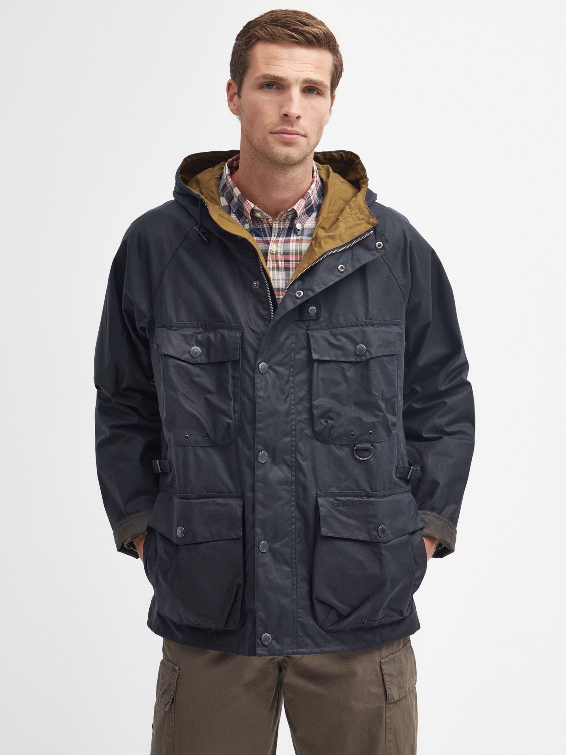 Barbour Tarn Utility Waxed Jacket, Navy