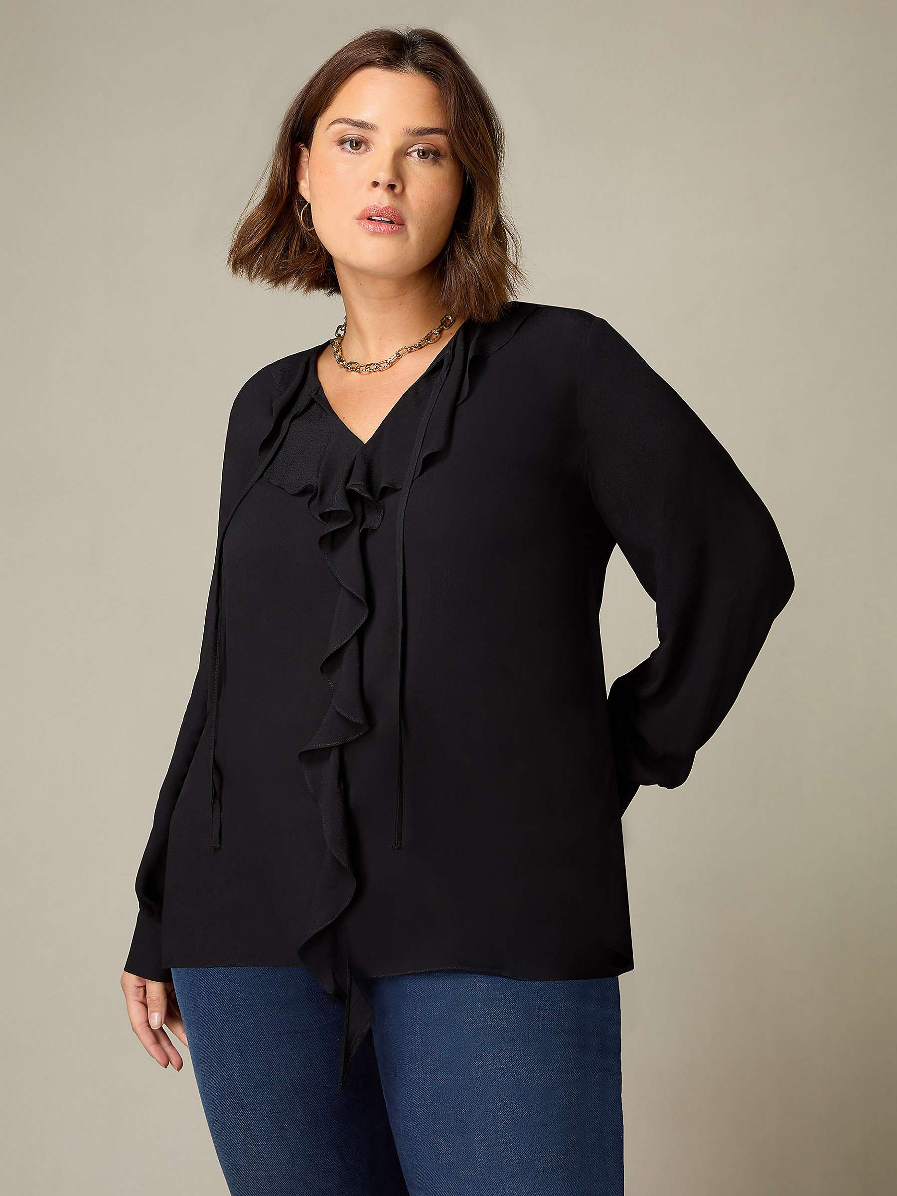 Buy Live Unlimited Curve Ruffle Front Top Online at johnlewis.com