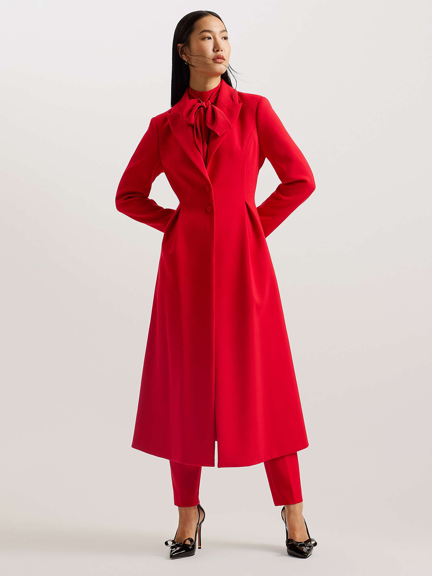 Buy Ted Baker Sarela Dress Coat, Red Online at johnlewis.com