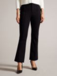 Ted Baker Belenah High Waisted Slim Fit Kick Flare Trousers, Black, Black