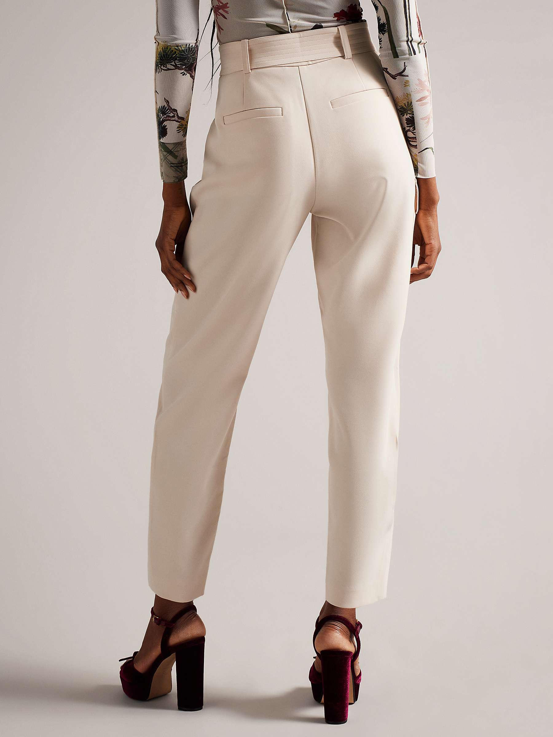 Buy Ted Baker Gracieh High Waisted Belted Tapered Cargo Trousers Online at johnlewis.com