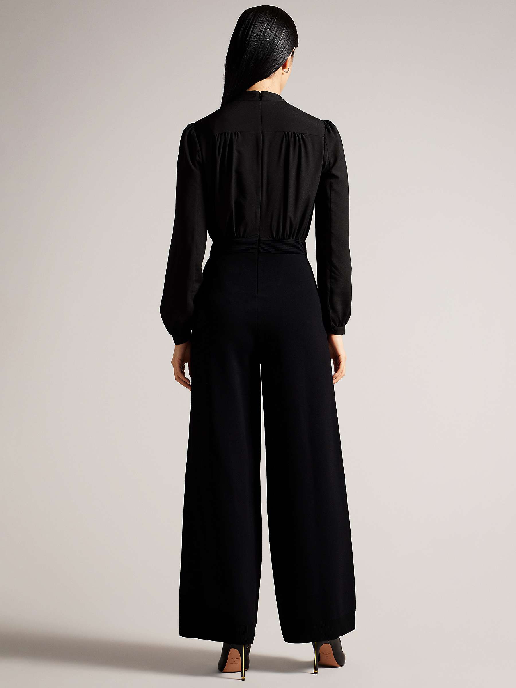 Buy Ted Baker Leot Knitted Trouser Jumpsuit, Black Online at johnlewis.com