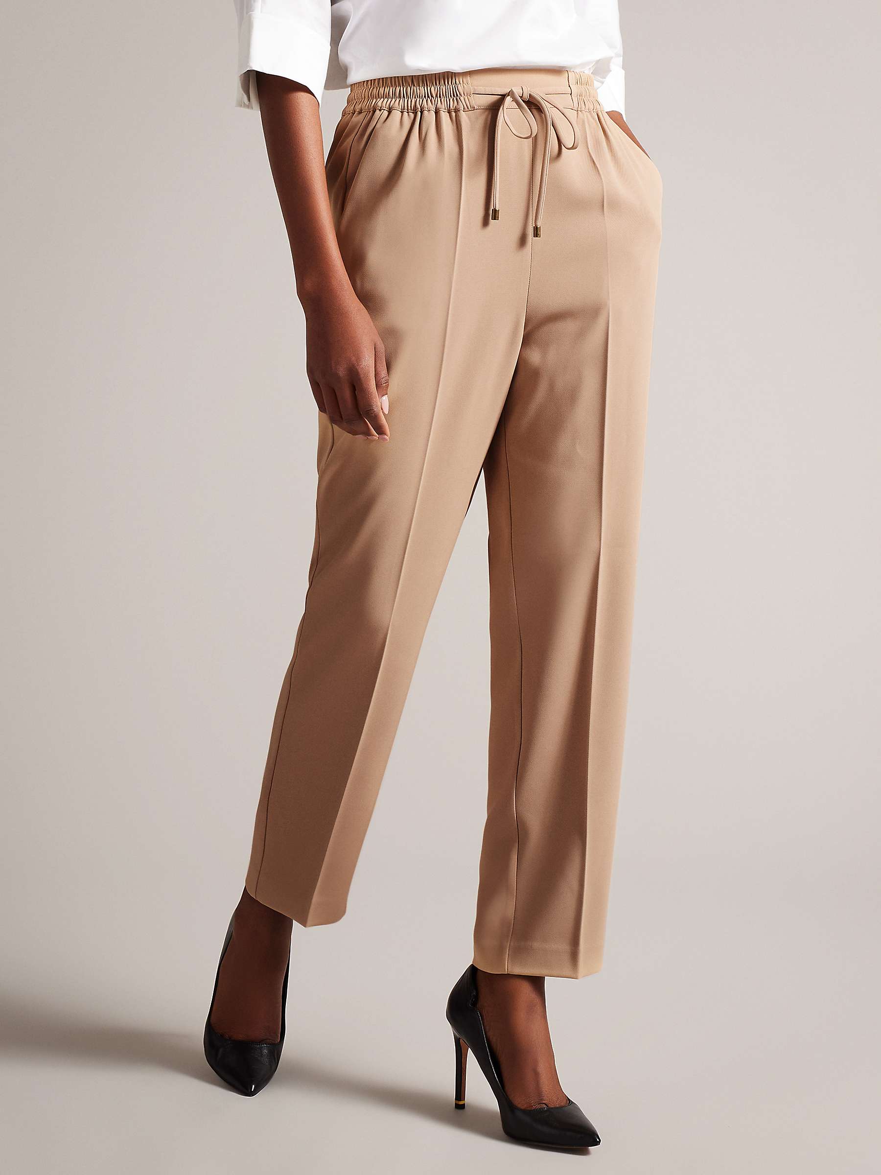 Buy Ted Baker Laurai Slim Cut Ankle Length Joggers, Brown Camel Online at johnlewis.com