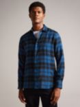 Ted Baker Abacus Long Sleeve Check Flannel Shirt, Navy/Multi