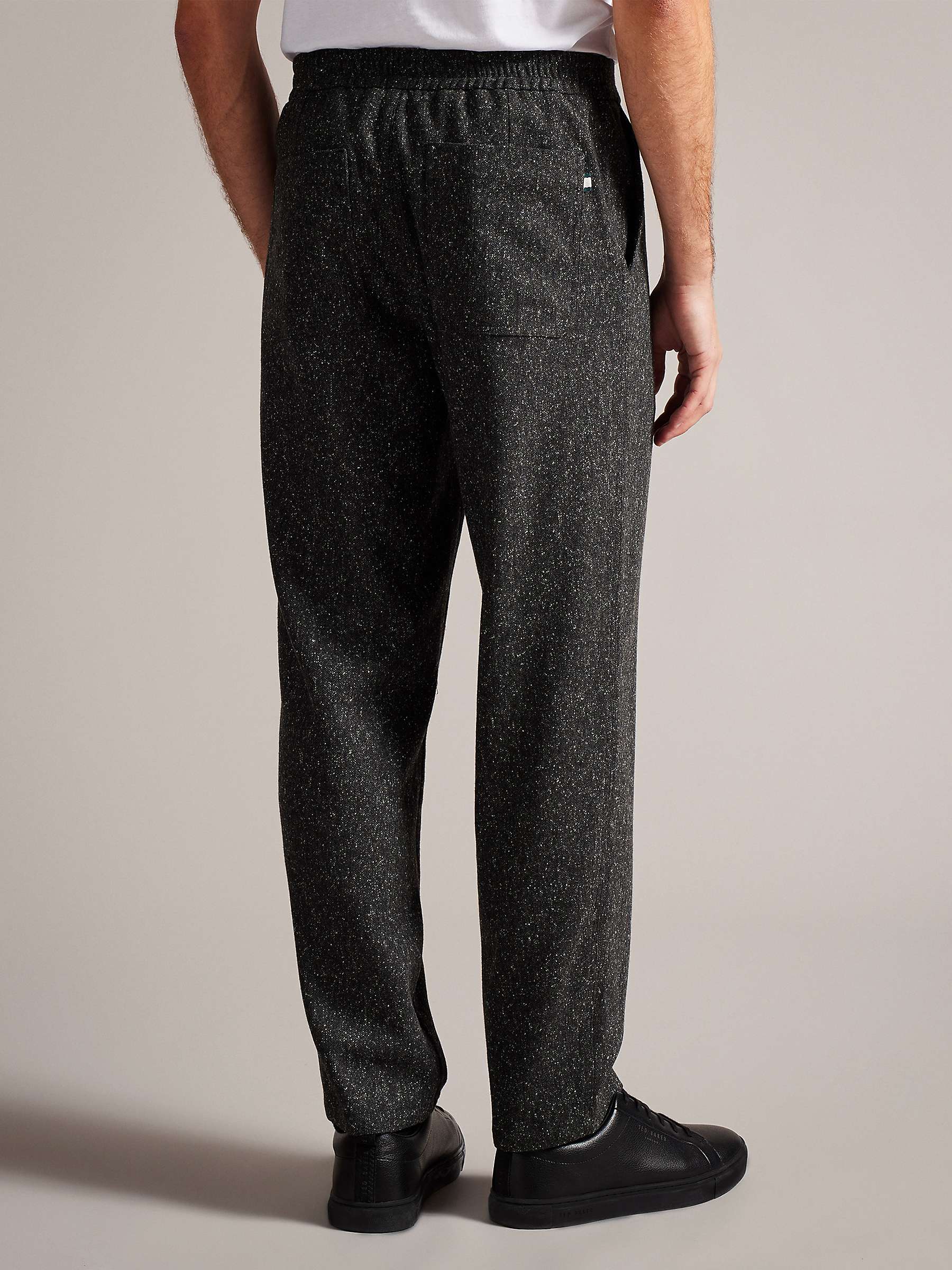 Ted Baker Lopus Wide Fit Wool Rich Trousers, Grey at John Lewis & Partners