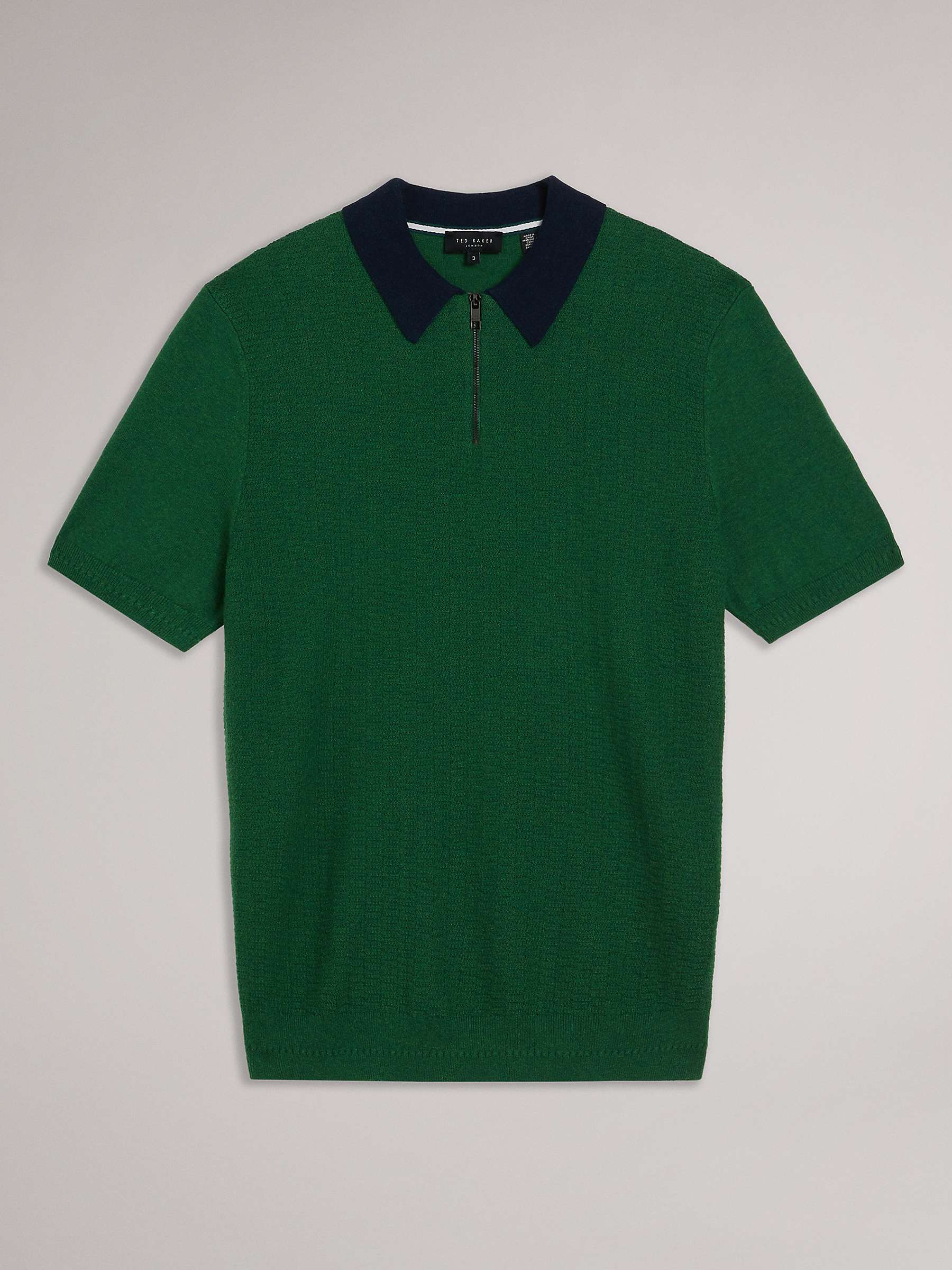 Buy Ted Baker Arwik Short Sleeve Polo Shirt, Green Online at johnlewis.com