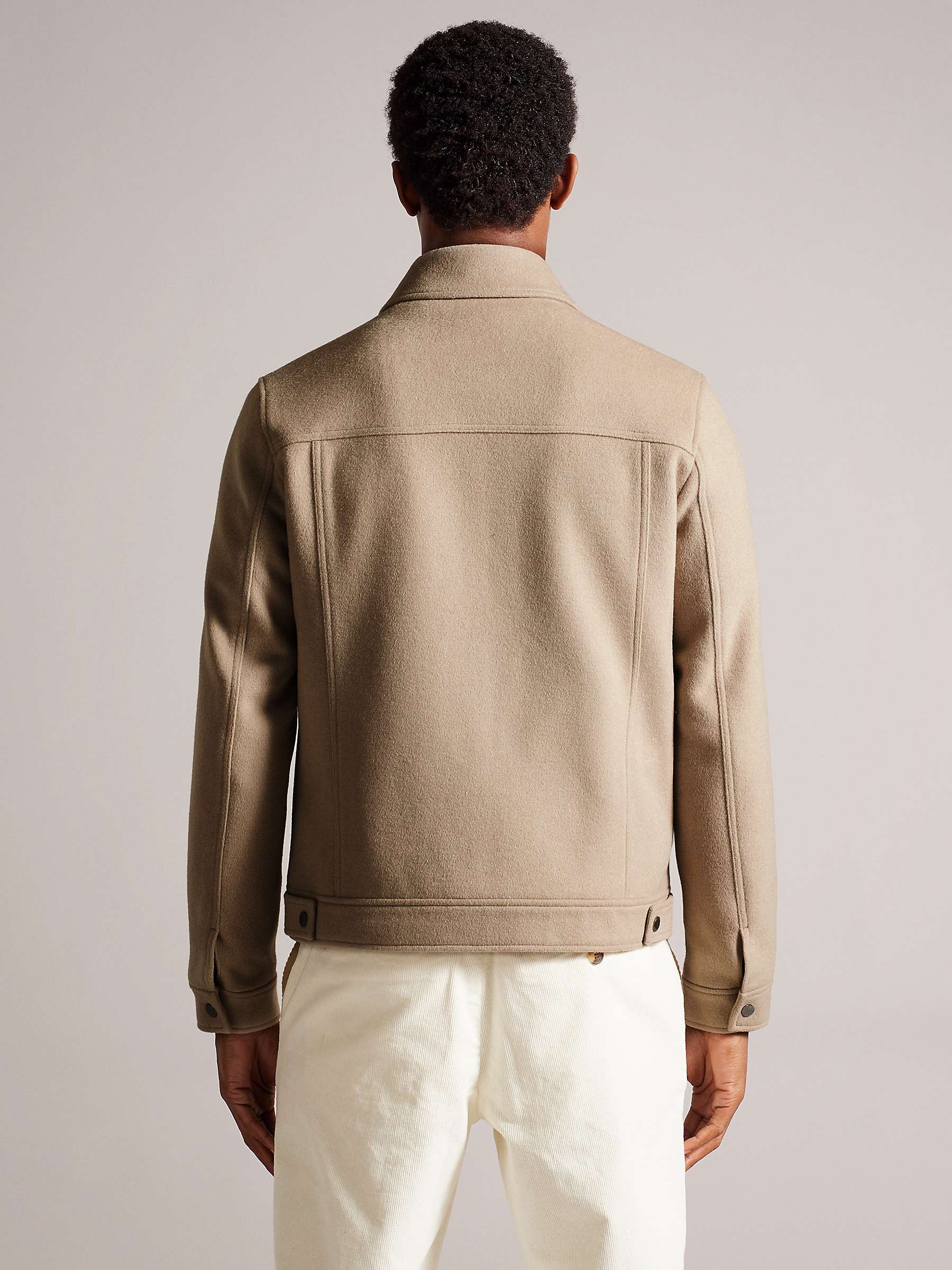 Buy Ted Baker Somerss Zip Through Wool Blend Trucker Jacket Online at johnlewis.com