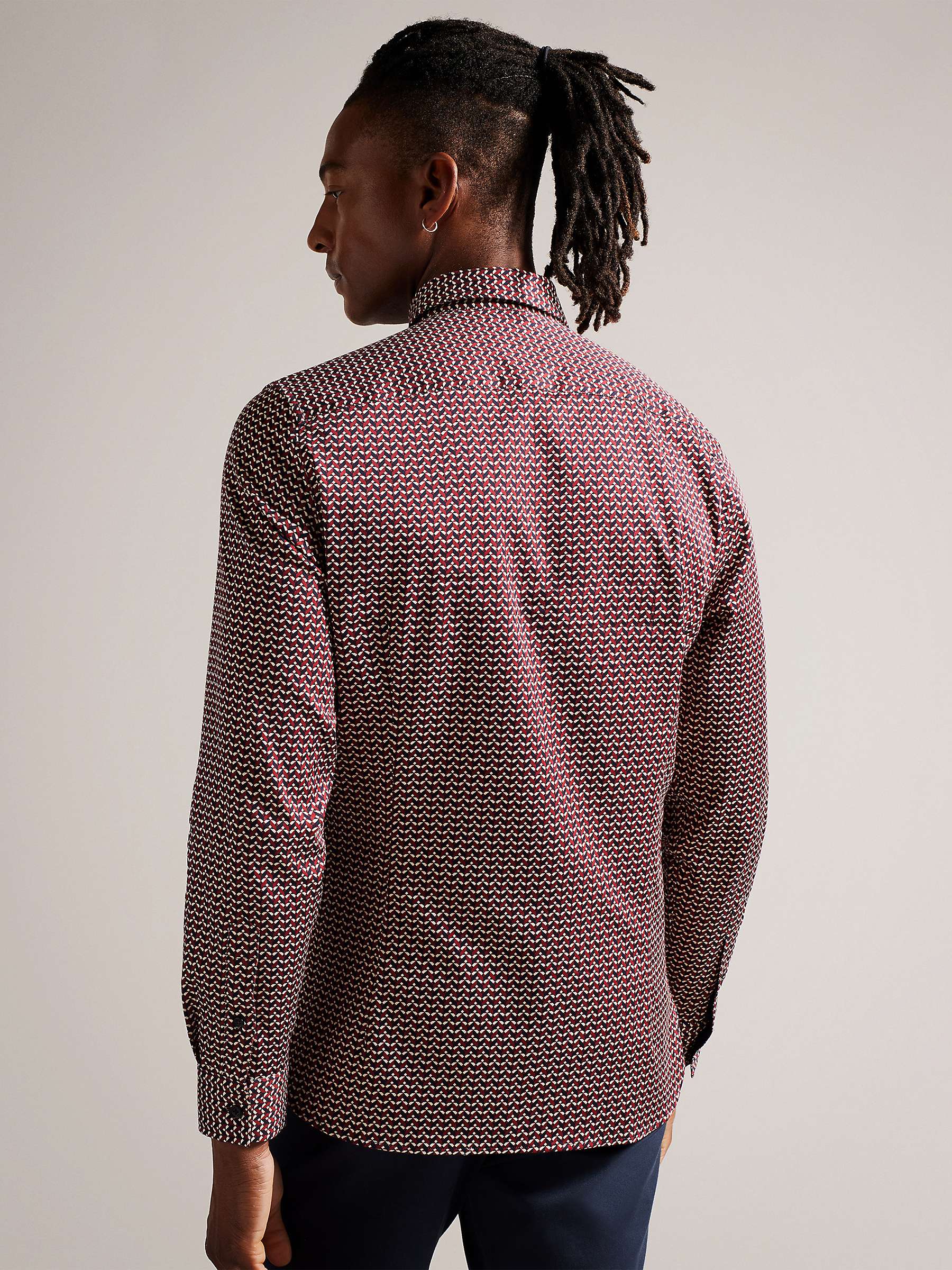 Buy Ted Baker Laceby Geometric Printed Long Sleeve Shirt Online at johnlewis.com