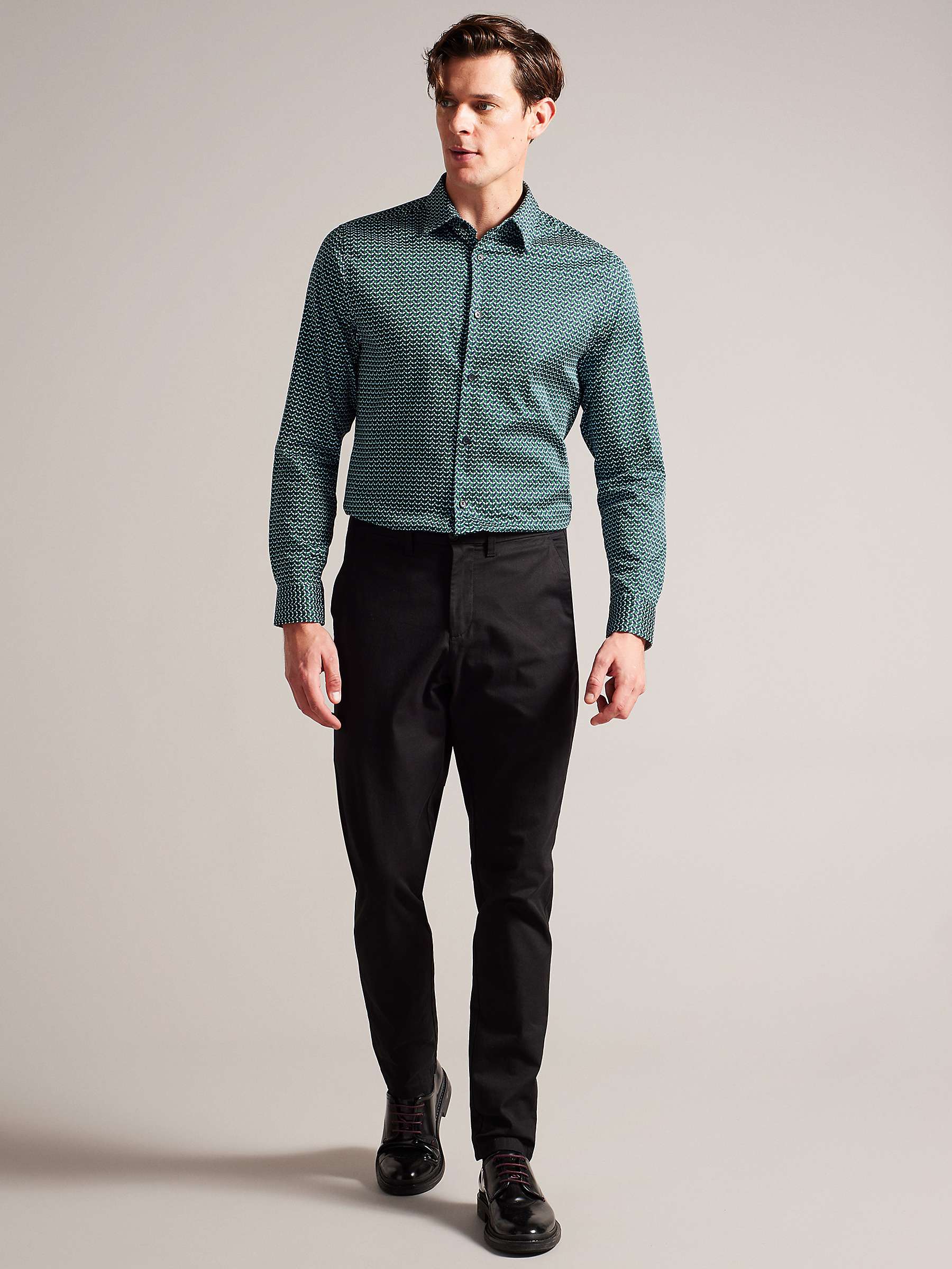 Buy Ted Baker Laceby Geometric Printed Long Sleeve Shirt Online at johnlewis.com