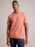 Ted Baker Rakes Textured T-Shirt, Pink Mid