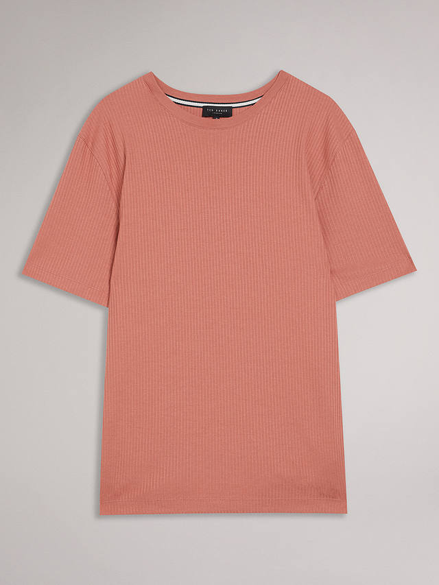 Ted Baker Rakes Textured T-Shirt, Pink Mid