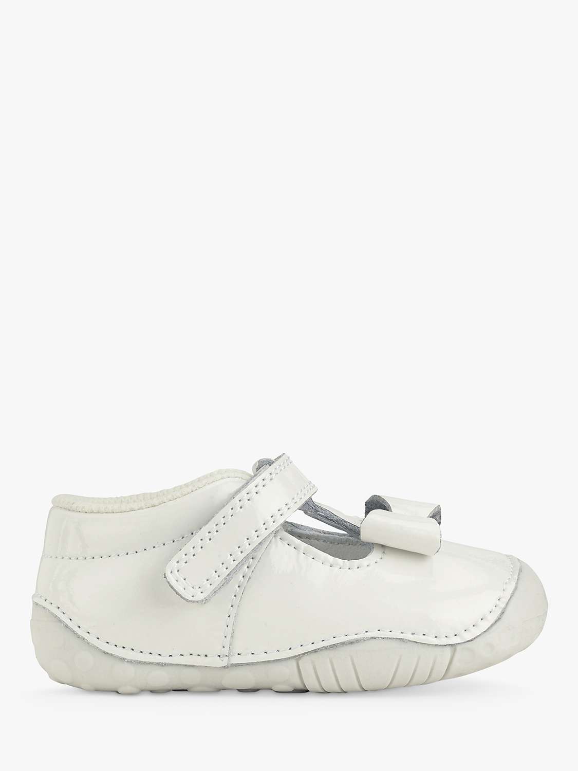 Buy Start-Rite Baby Wiggle Patent Pre-Walker Shoes, White Online at johnlewis.com