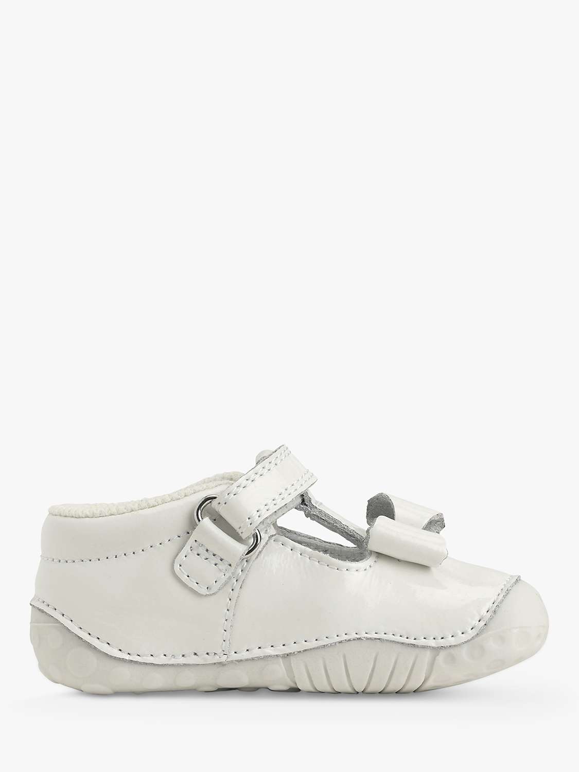 Buy Start-Rite Baby Wiggle Patent Pre-Walker Shoes, White Online at johnlewis.com