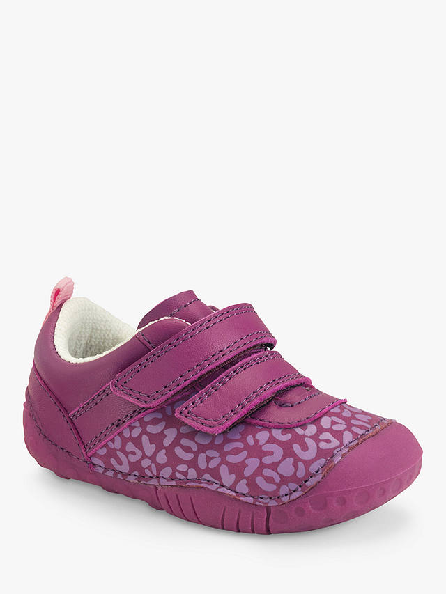 Start-Rite Baby Little Smile Leather Rip Tape Pre Walker Shoes, Berry