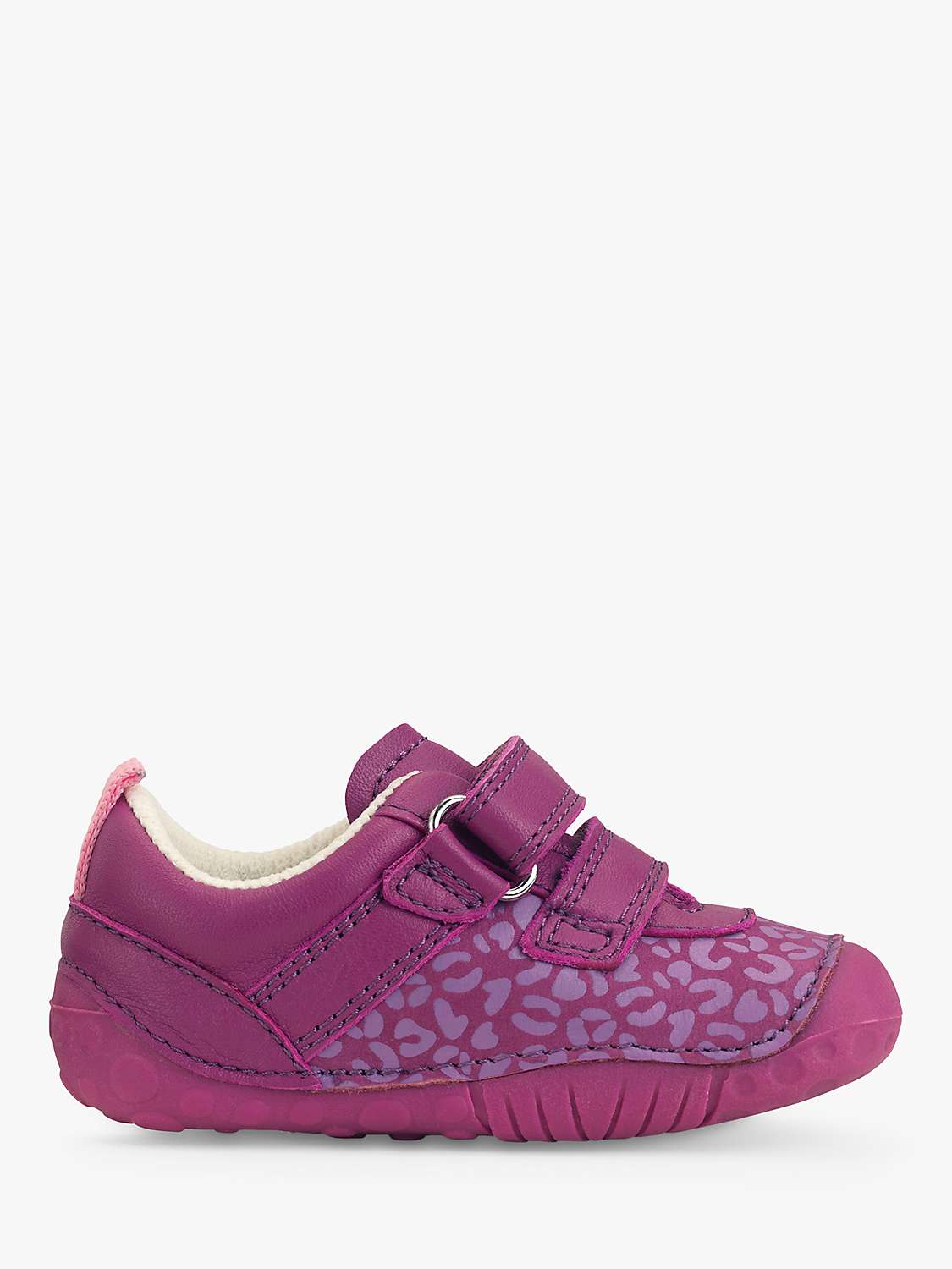 Buy Start-Rite Baby Little Smile Leather Rip Tape Pre Walker Shoes, Berry Online at johnlewis.com