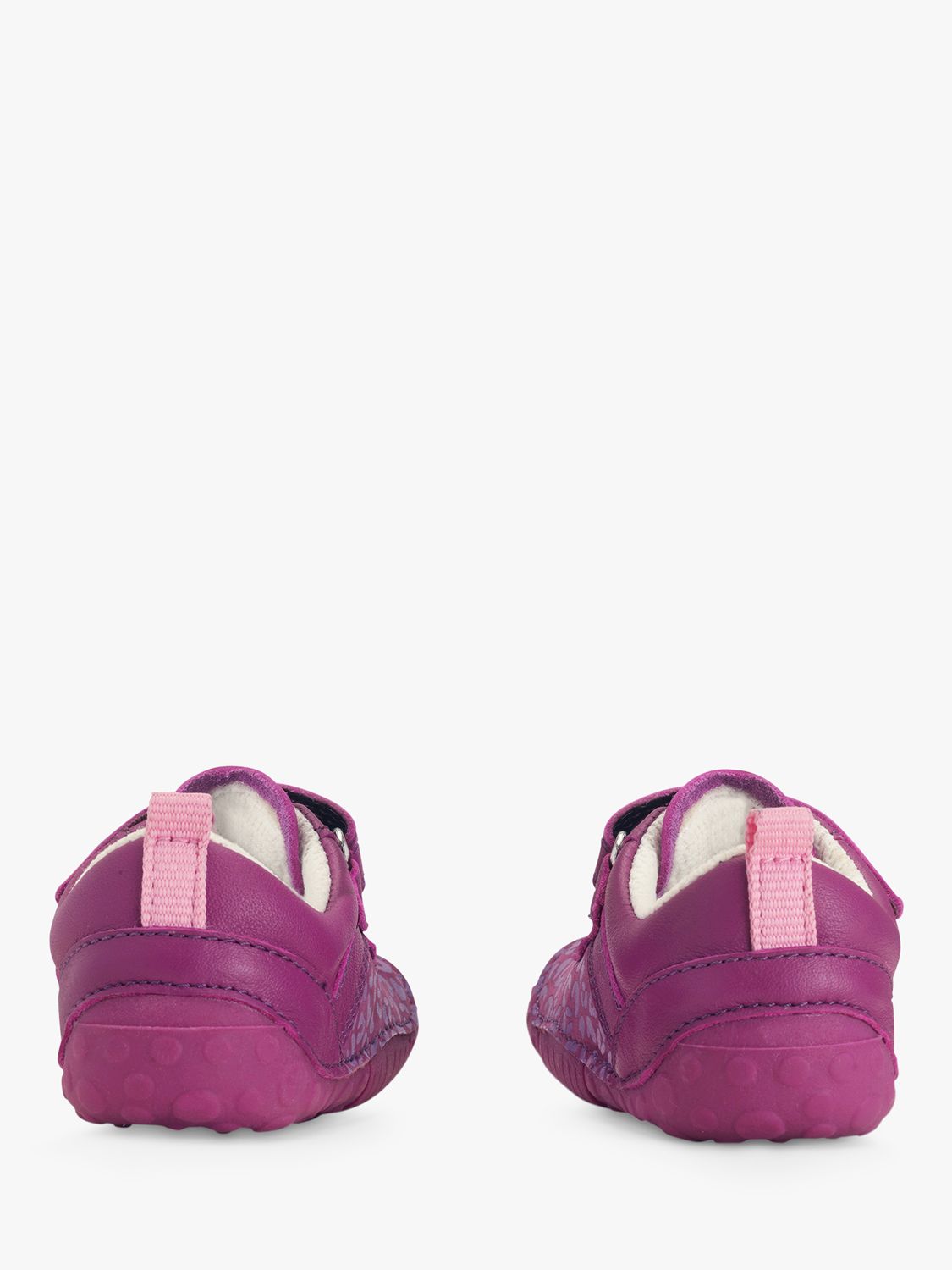 Buy Start-Rite Baby Little Smile Leather Rip Tape Pre Walker Shoes, Berry Online at johnlewis.com
