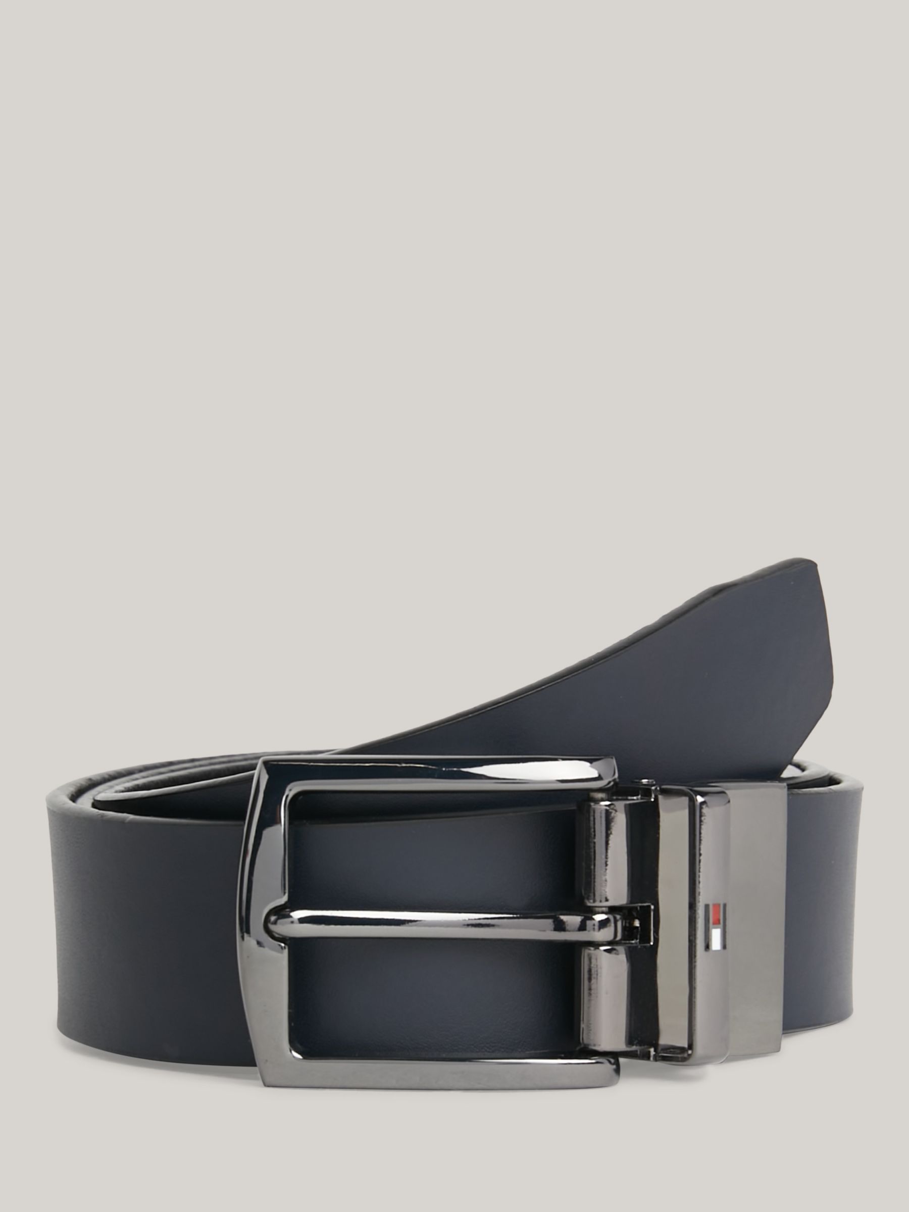 Buy Tommy Hilfiger Denton 3.5 Reversible Leather Belt, Black/Space Blue Online at johnlewis.com