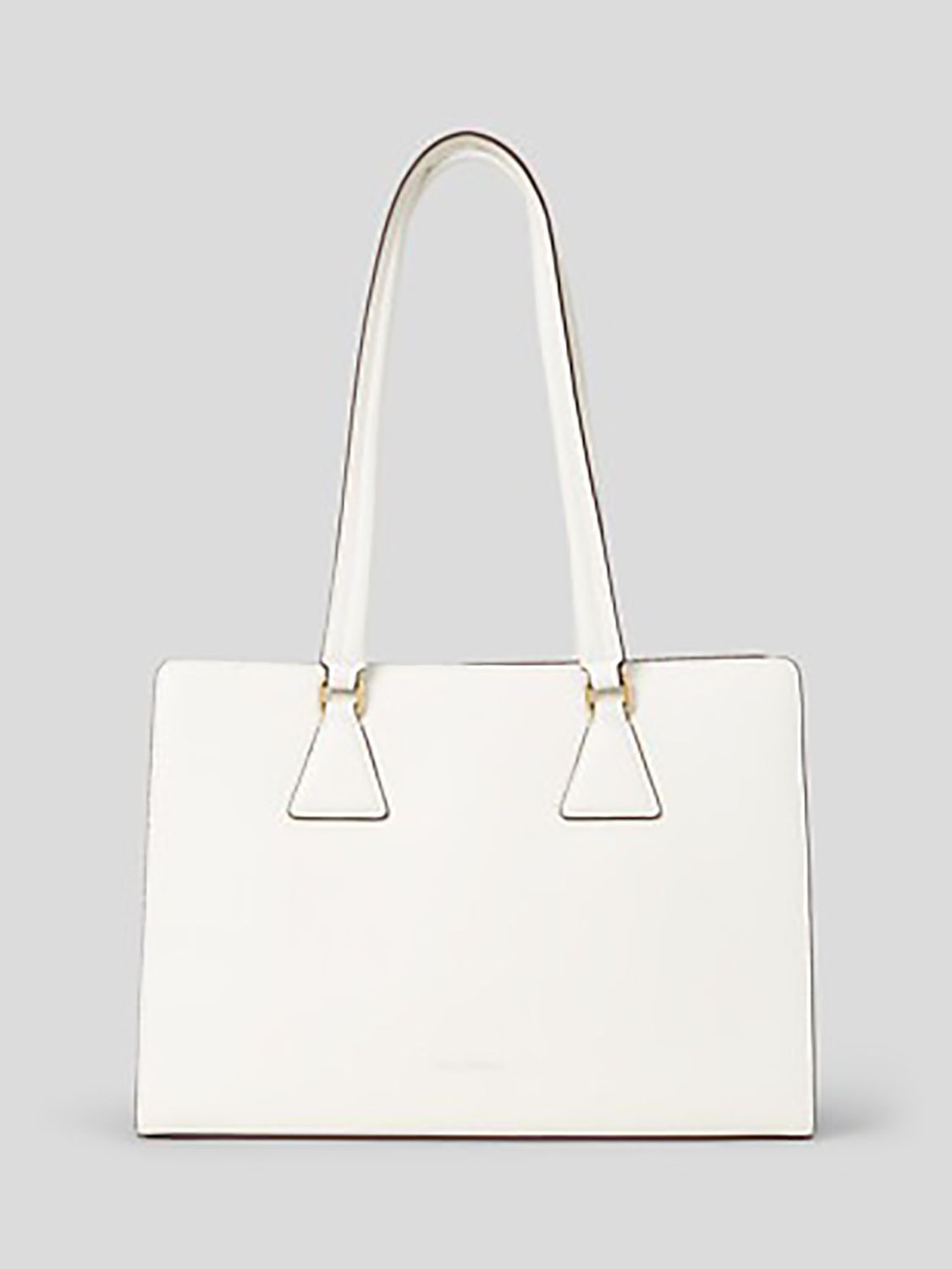 KARL LAGERFELD K/Lock Medium Leather Tote Bag, Off White, One Size