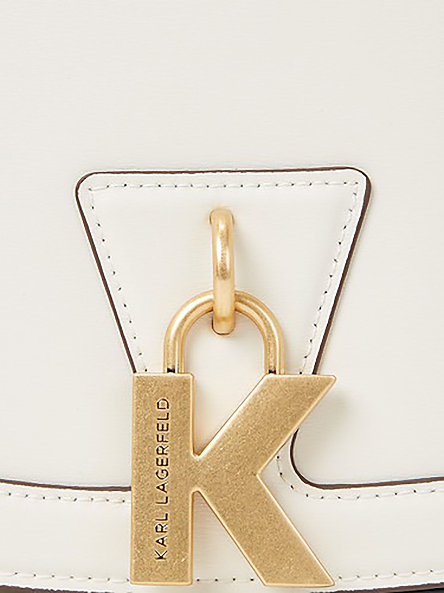 KARL LAGERFELD K/Lock Medium Crossbody Bag, Off White, One Size