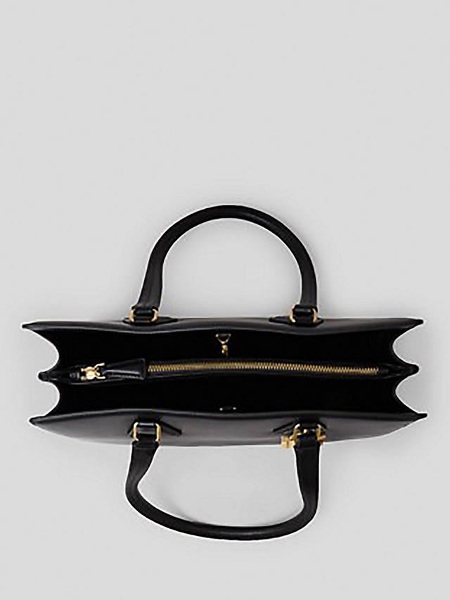 KARL LAGERFELD K/Lock Medium Leather Tote Bag, Black