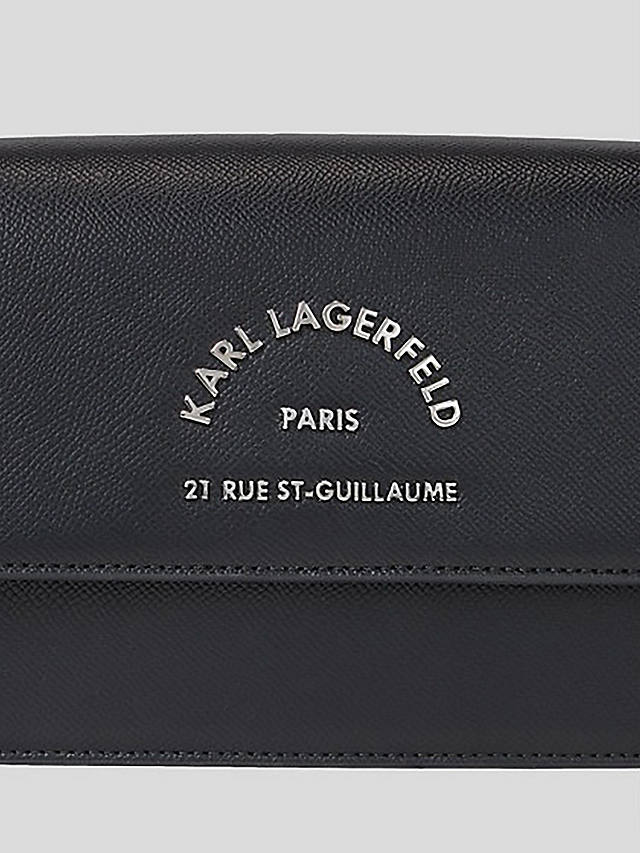 KARL LAGERFELD Rue St-Guillaume Elongated Shoulder Bag, Black