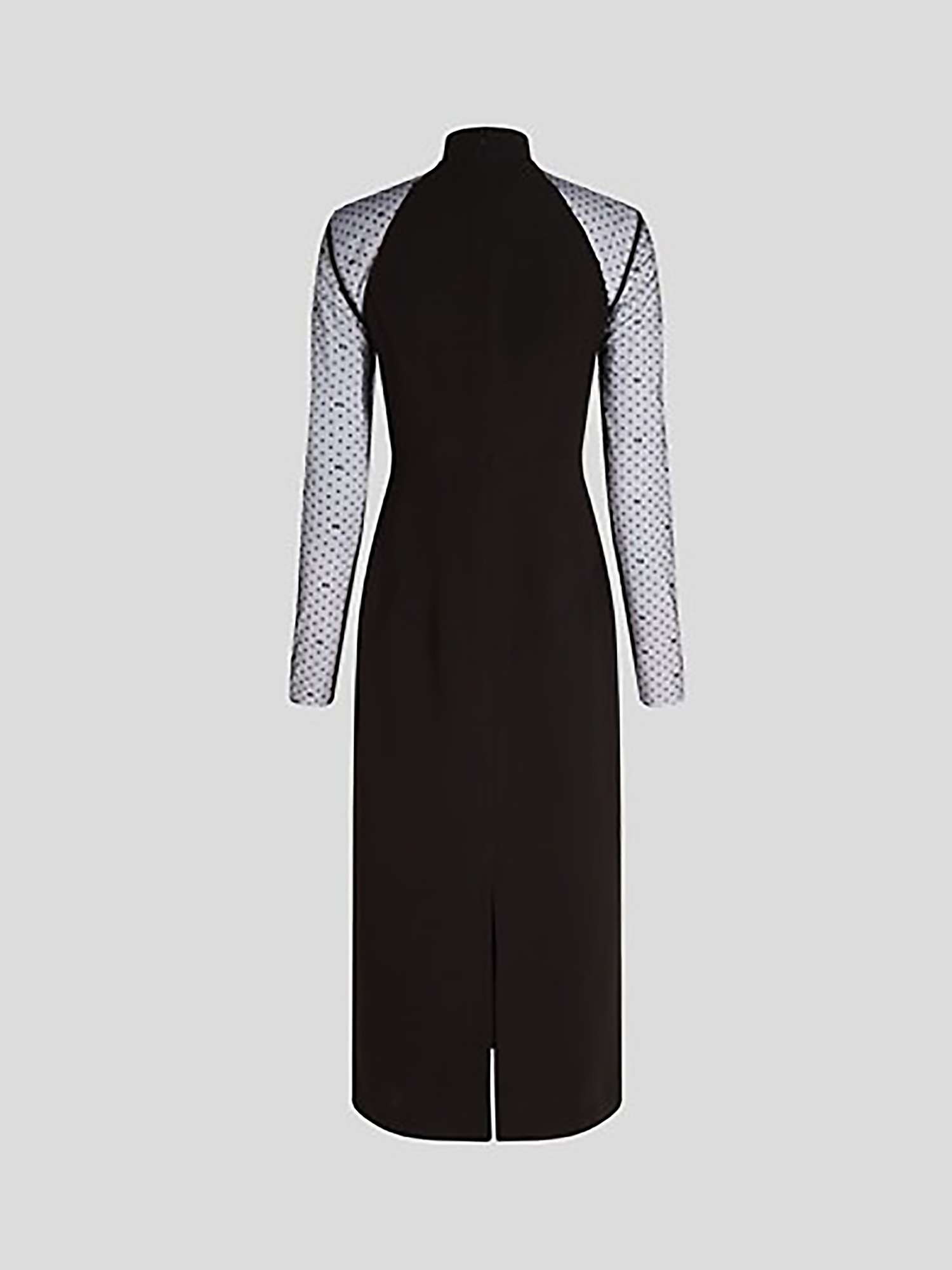 Buy KARL LAGERFELD Long Sleeve Mesh Dress, 999 Black Online at johnlewis.com