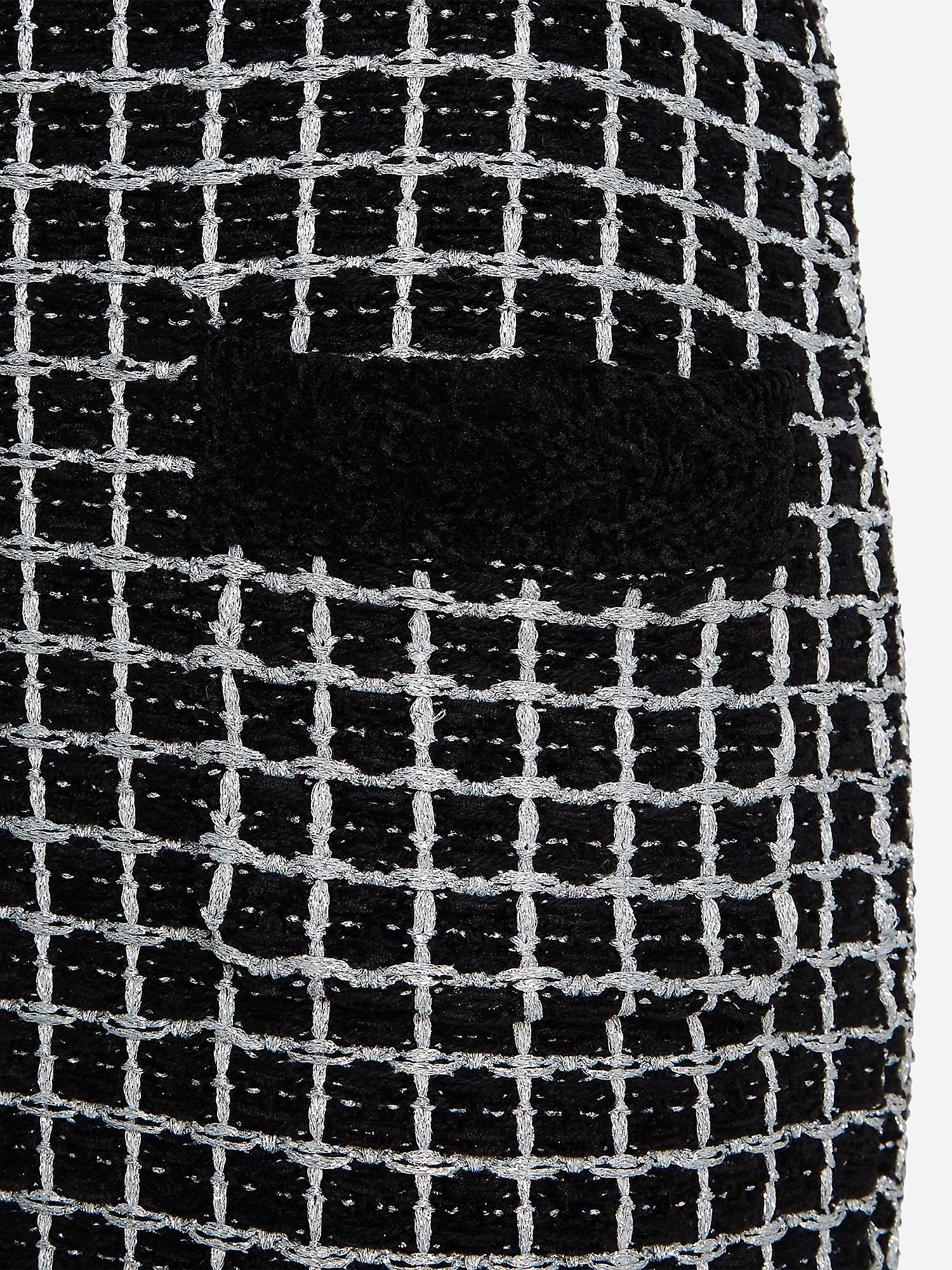 Buy KARL LAGERFELD Cotton Blend Knit Dress, 989 Black/Silver Online at johnlewis.com