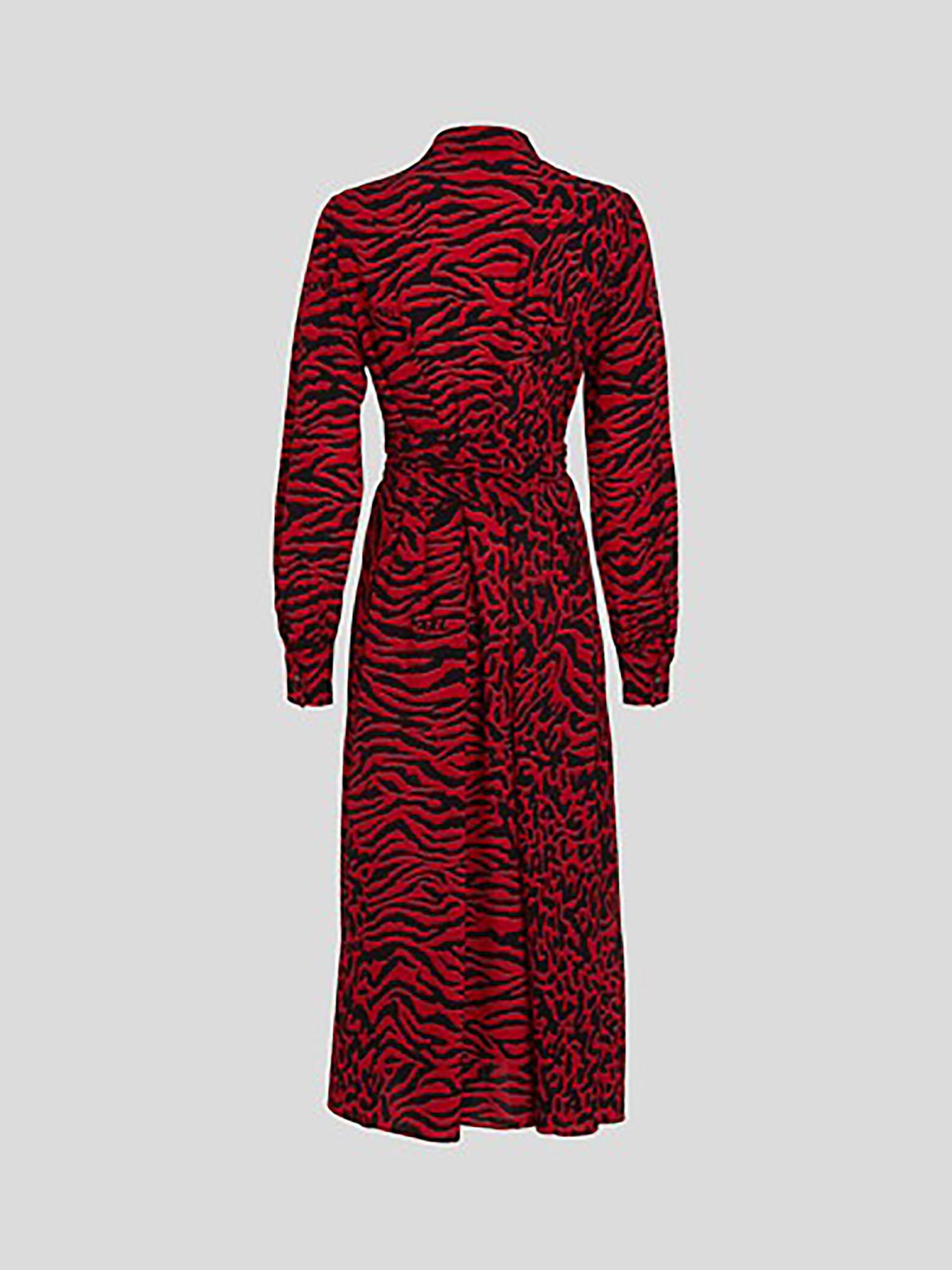KARL LAGERFELD Animal Shirt Dress, Red/Multi, 6