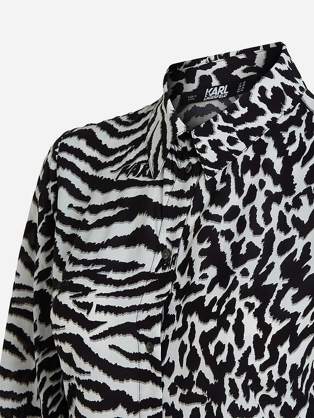 KARL LAGERFELD Animal Print Shirt Dress, R04 Karl Animal