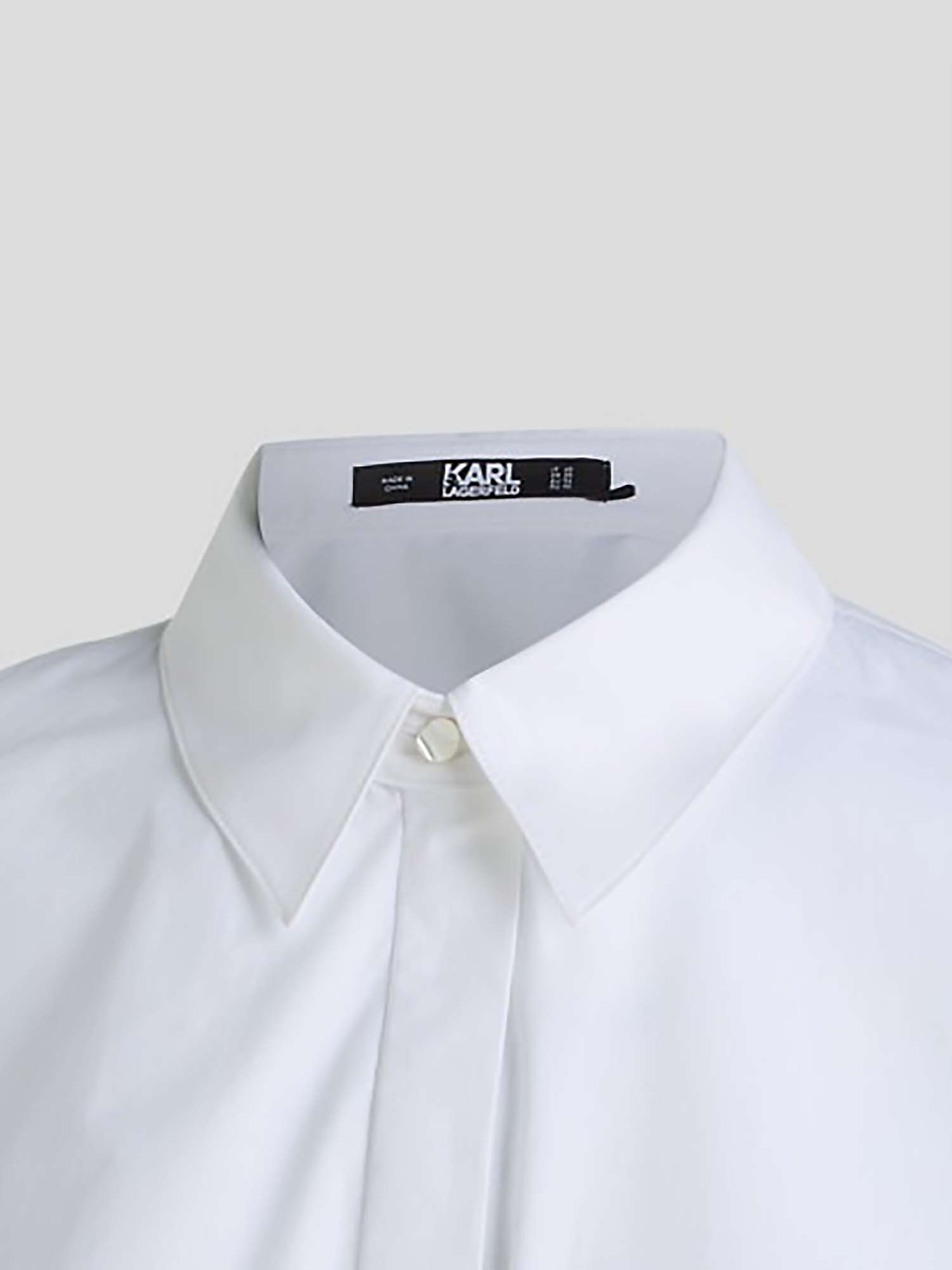 Buy KARL LAGERFELD Poplin Waist Wrap Shirt, White Online at johnlewis.com