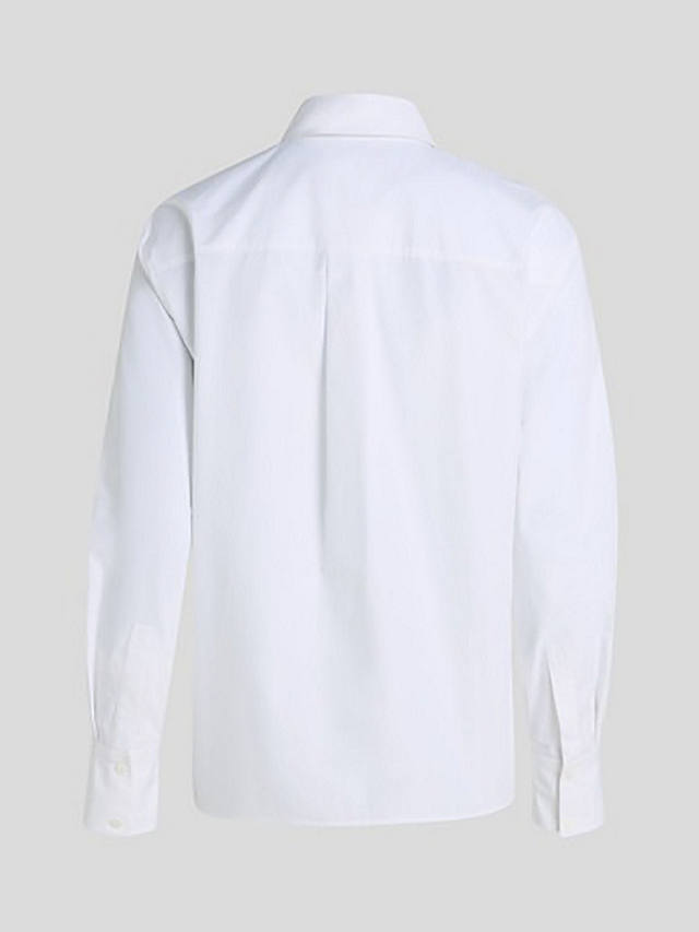 KARL LAGERFELD Poplin Waist Wrap Shirt, White