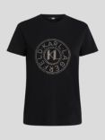 KARL LAGERFELD Rhinestone Logo T-Shirt