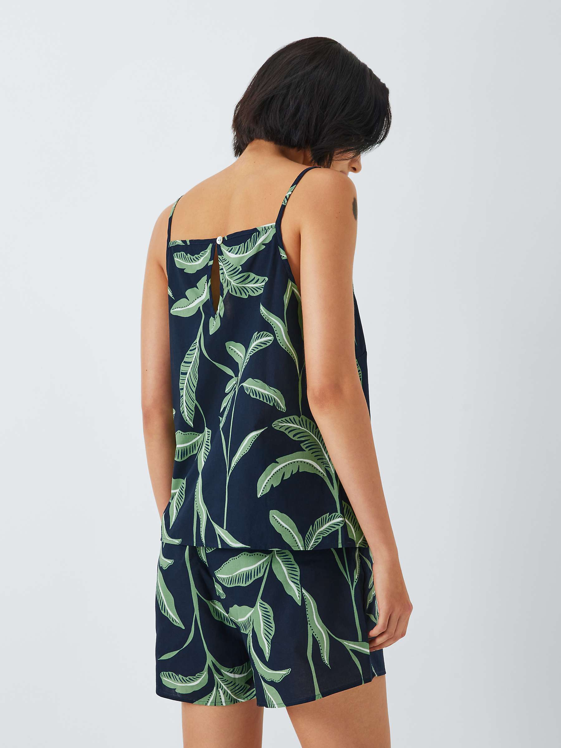 Buy John Lewis Opal Leaf Print Camisole Short Pyjama Set, Navy Online at johnlewis.com
