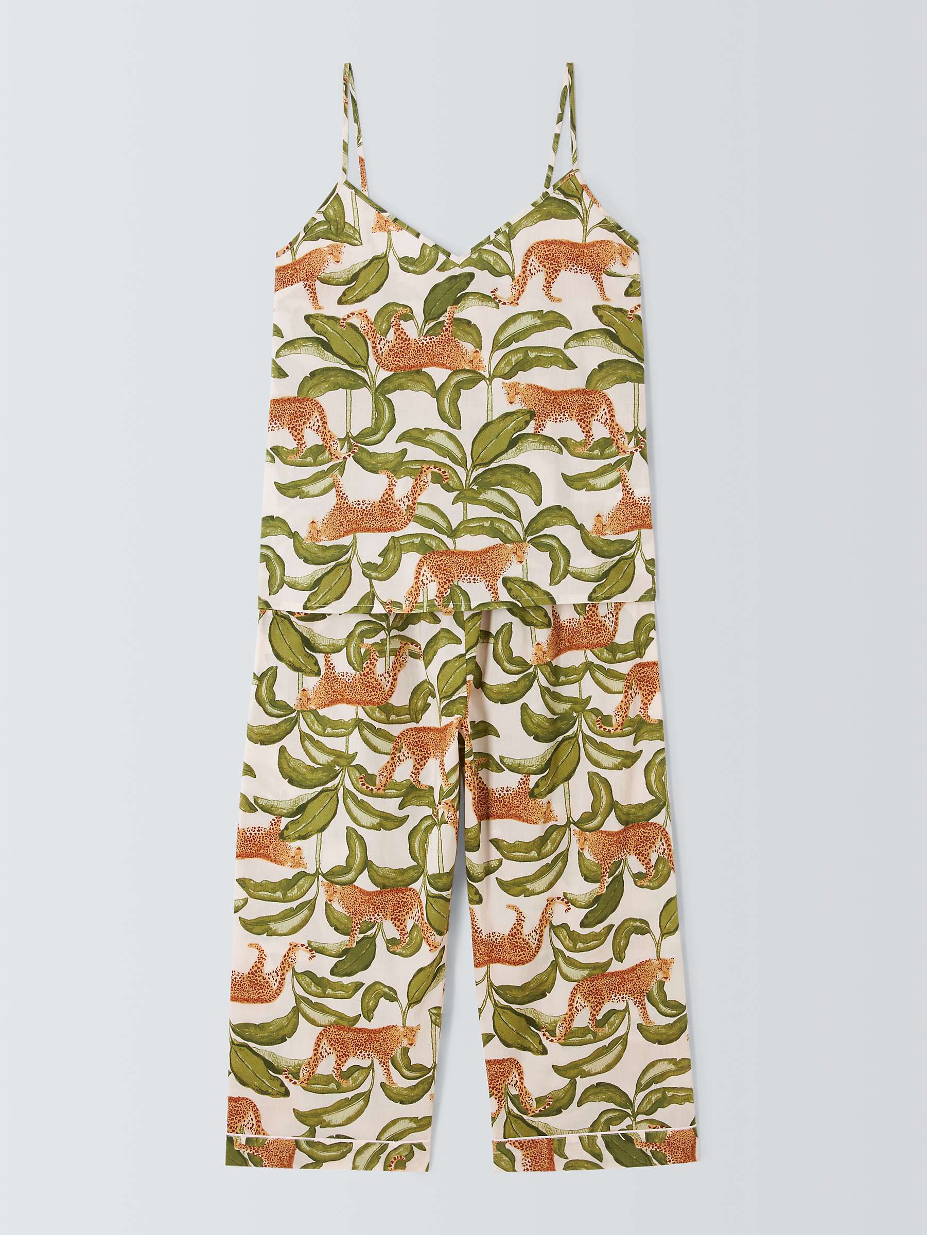 Buy John Lewis Amber Jungle Cami Cropped Pyjama Set, Ivory/Multi Online at johnlewis.com