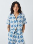 AND/OR Mosiac Tile Pyjama Top, Blue