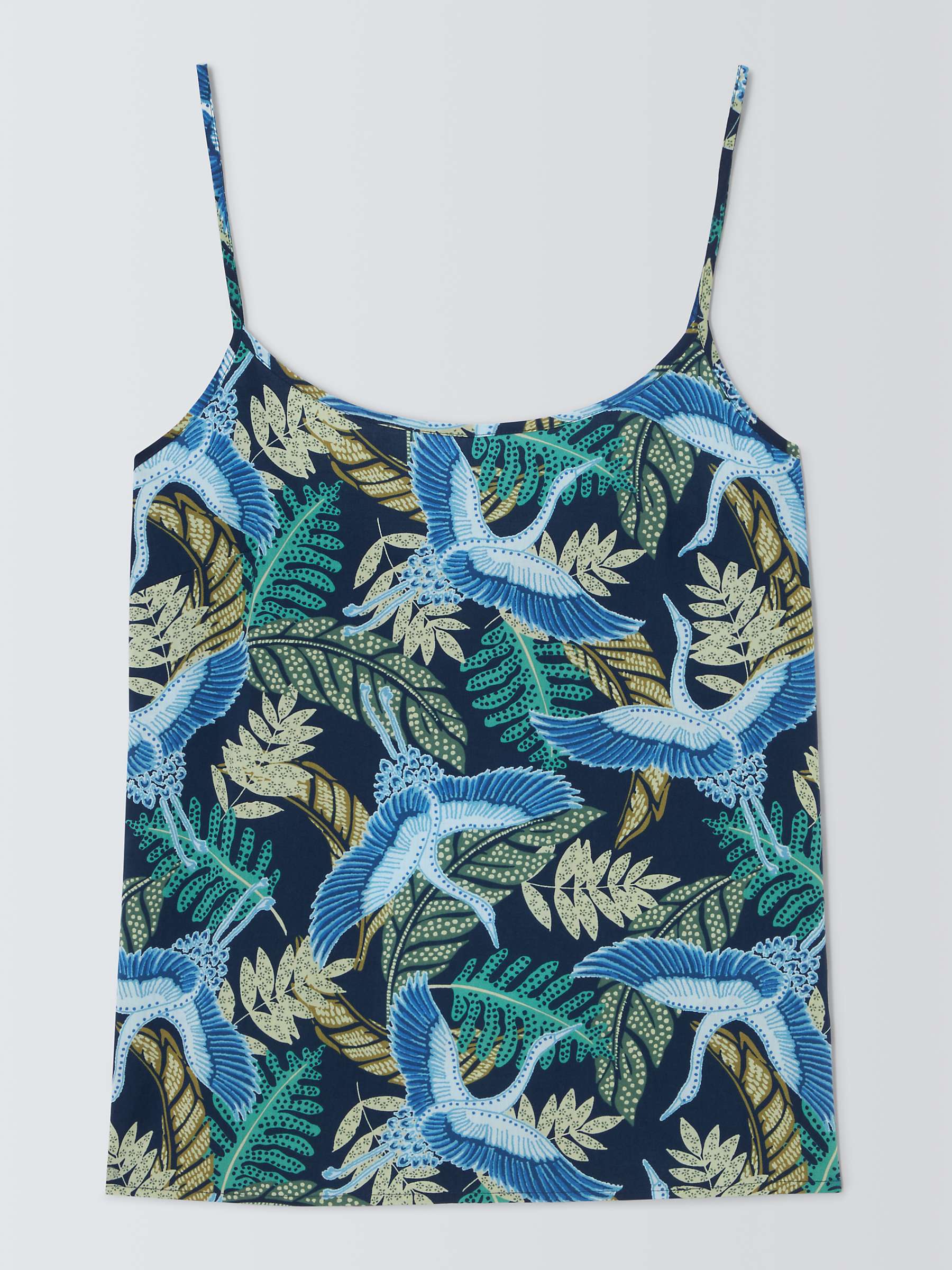 Buy AND/OR Botanical Crane Cami Pyjama Top, Navy/Multi Online at johnlewis.com