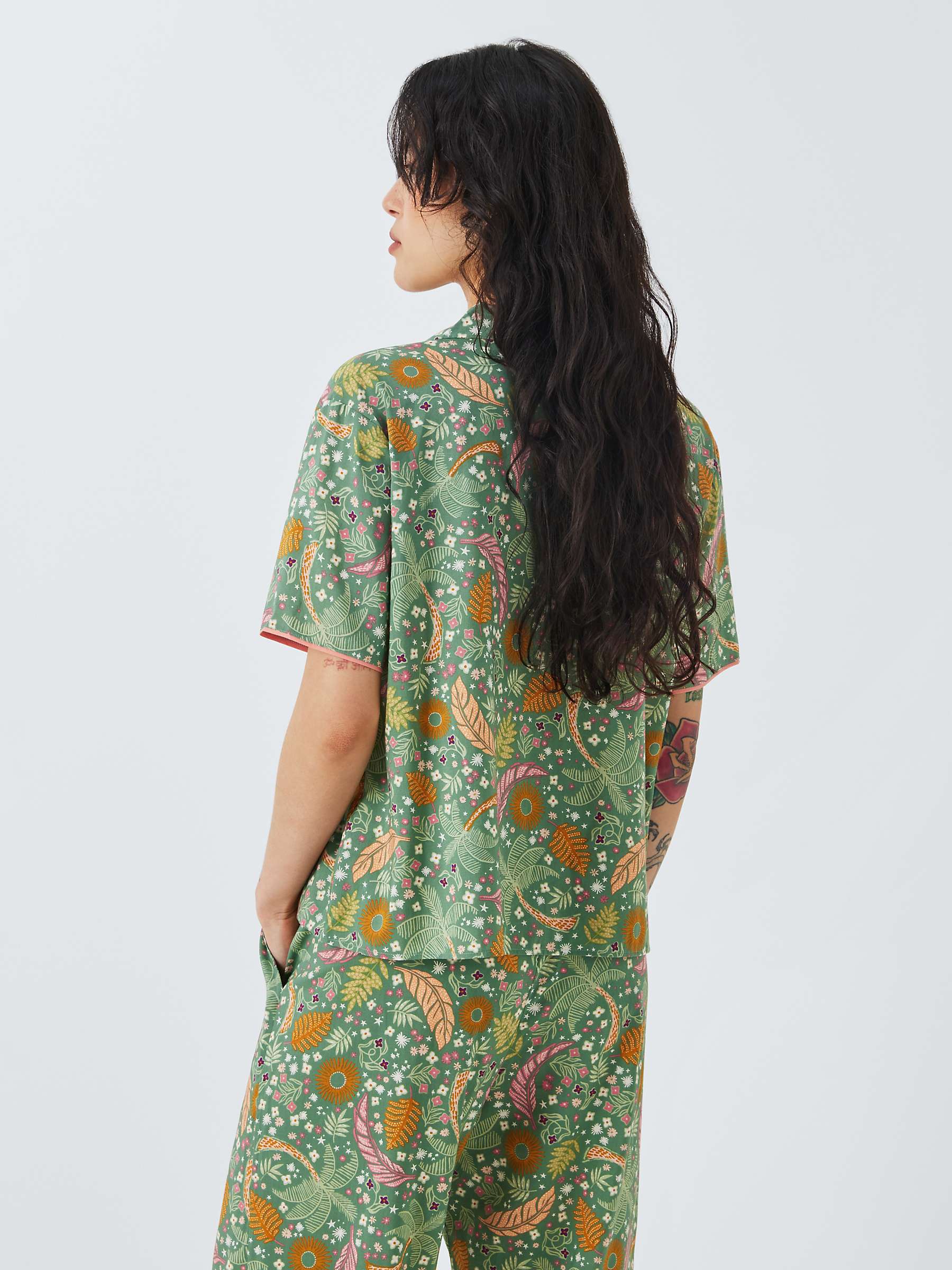 Buy AND/OR Summers Dream Shirt Pyjama Top, Khaki Online at johnlewis.com