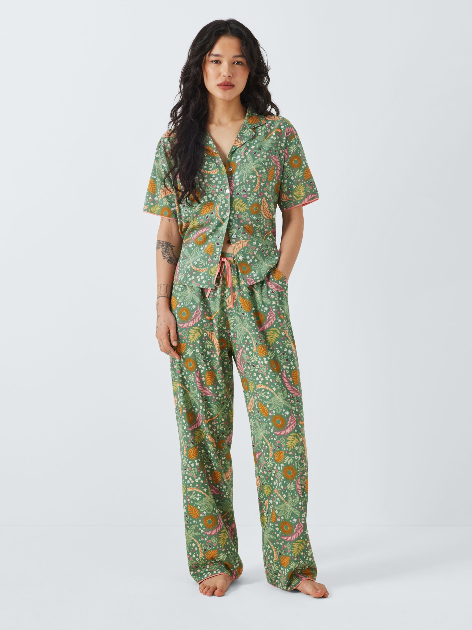 AND/OR Summers Dream Shirt Pyjama Top, Khaki, 18