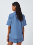 John Lewis Diamond Shirt Short Pyjama Set, Smoky Blue