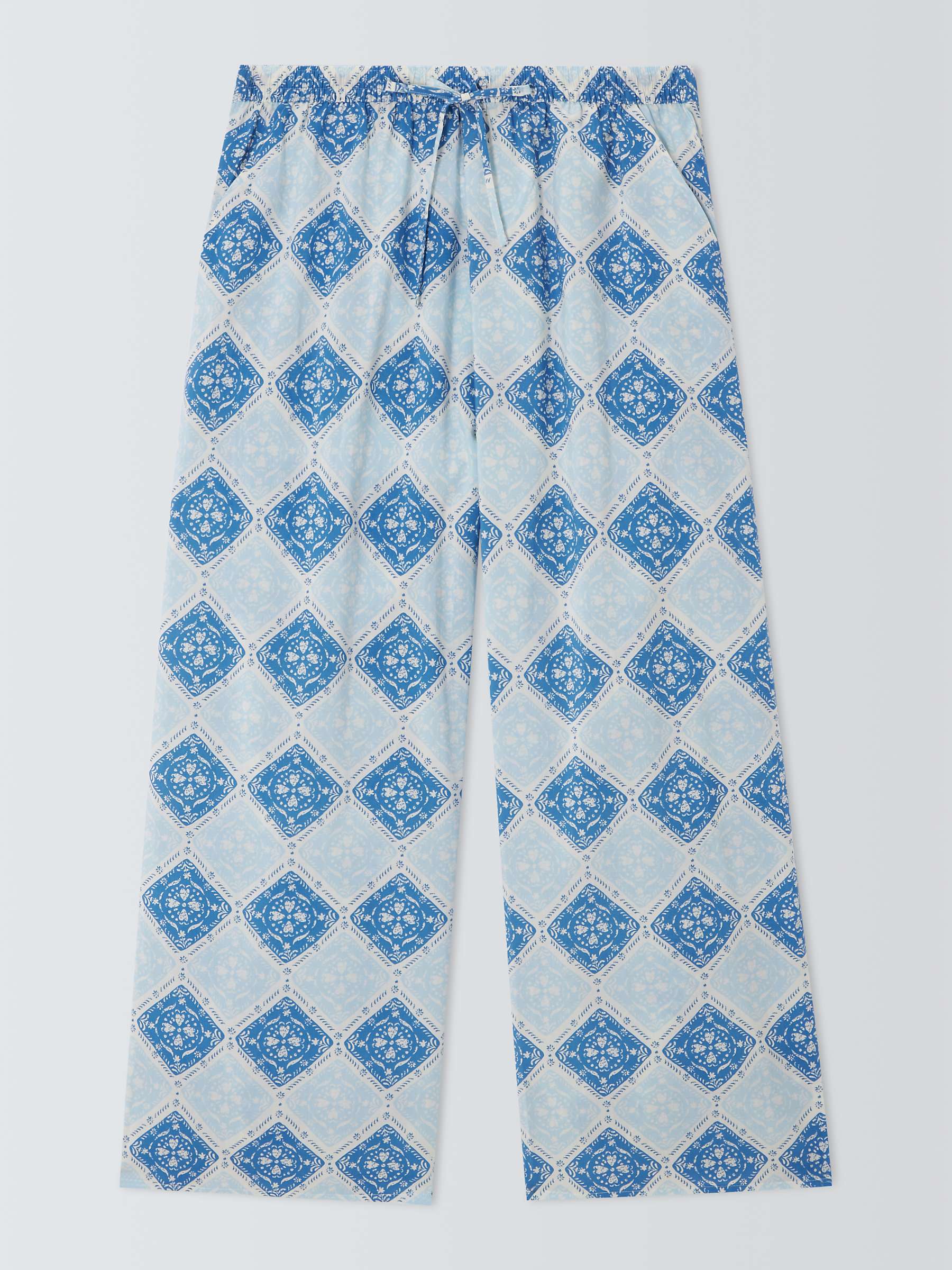 Buy AND/OR Mosiac Tile Pyjama Bottoms, Blue Online at johnlewis.com