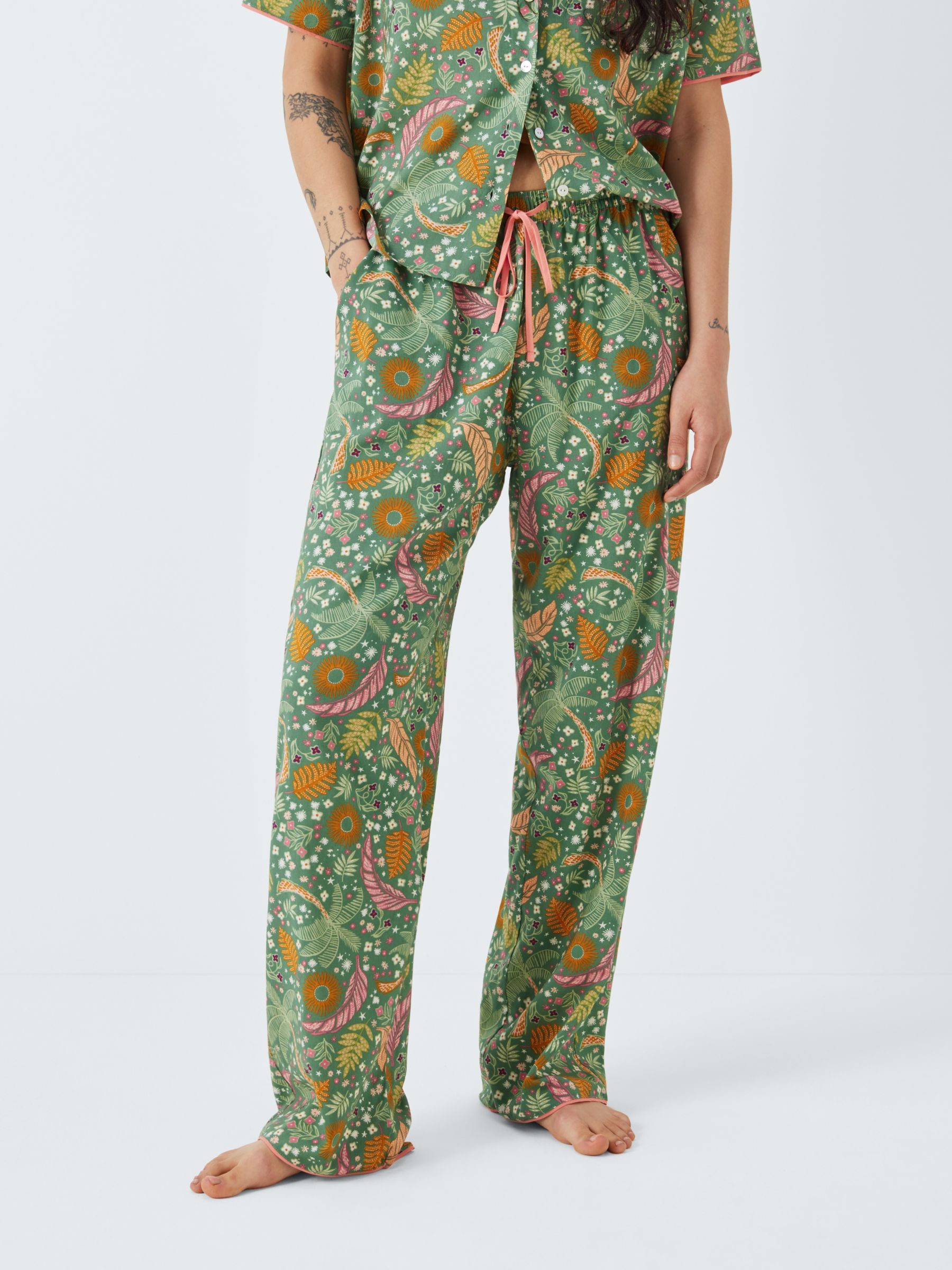 Buy AND/OR Summers Dream Pyjama Bottoms, Khaki Online at johnlewis.com