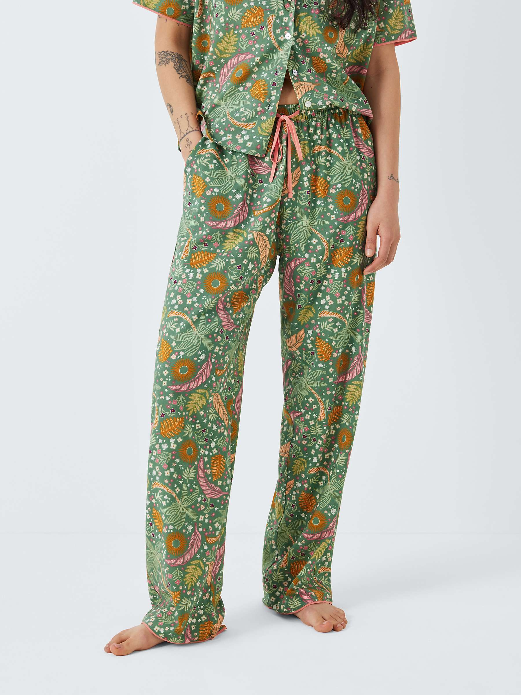 Buy AND/OR Summers Dream Pyjama Bottoms, Khaki Online at johnlewis.com