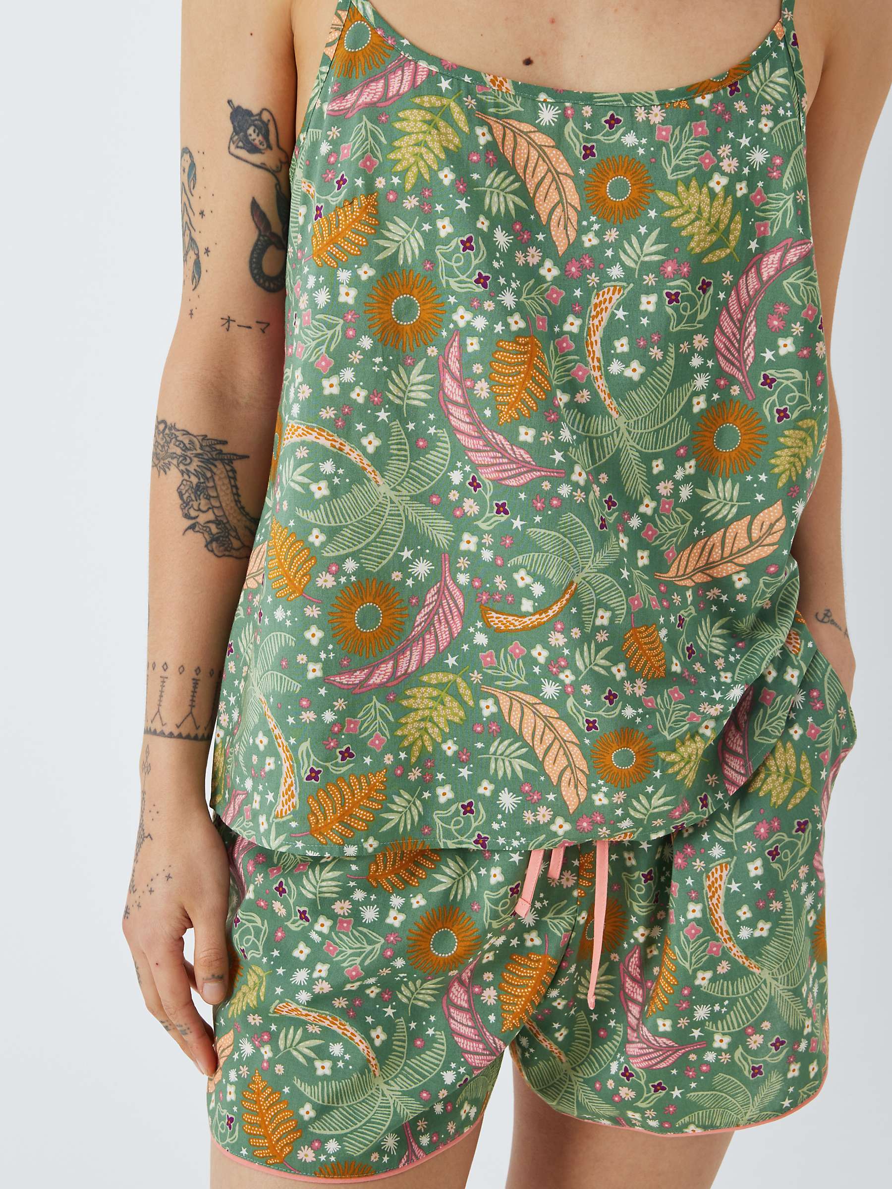 Buy AND/OR Summers Dream Cami Pyjama Top, Khaki Online at johnlewis.com
