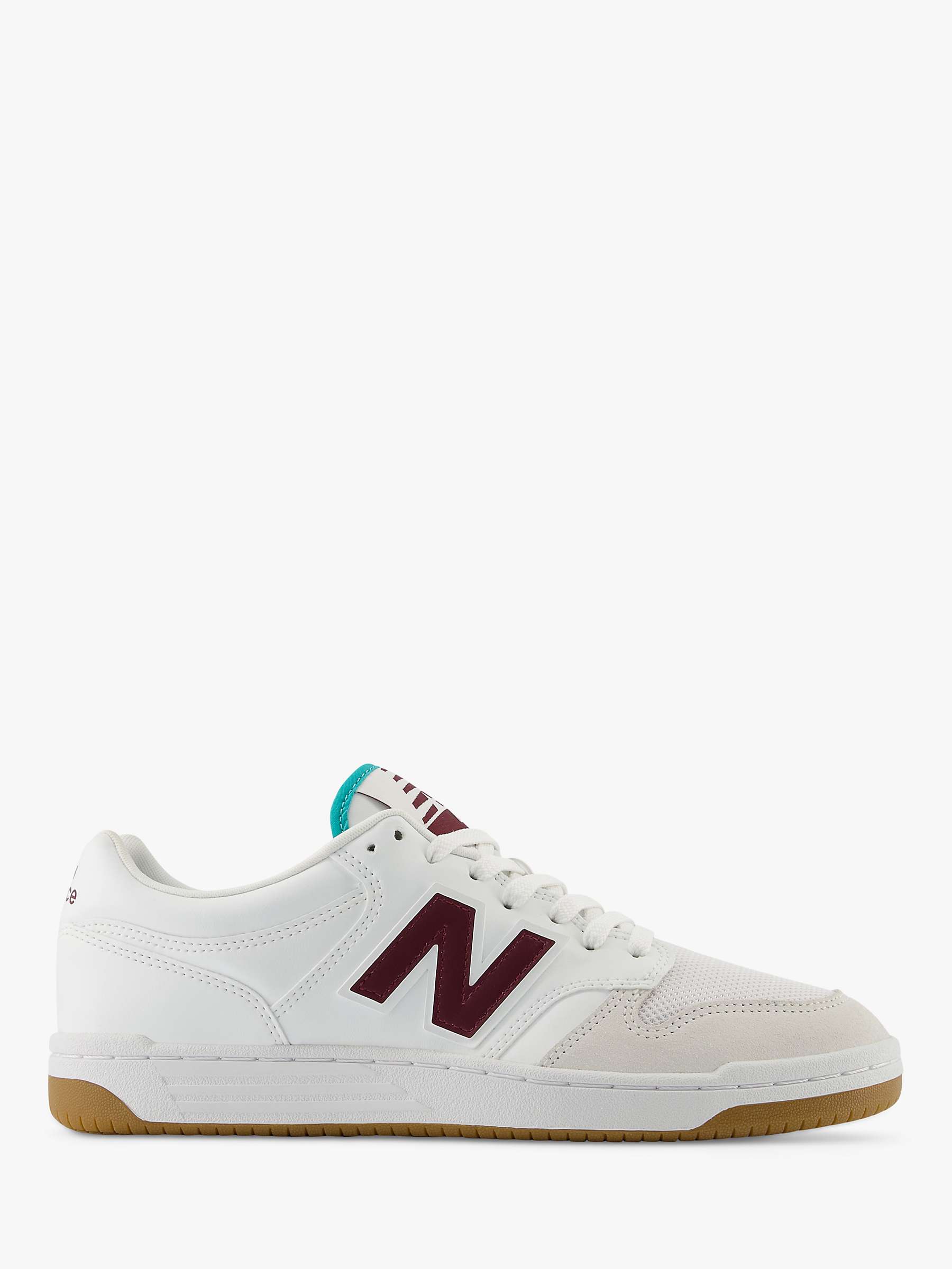 Buy New Balance BB480 Trainers, White/Black Online at johnlewis.com