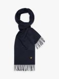 Lyle & Scott Lambswool Scarf, Dark Navy